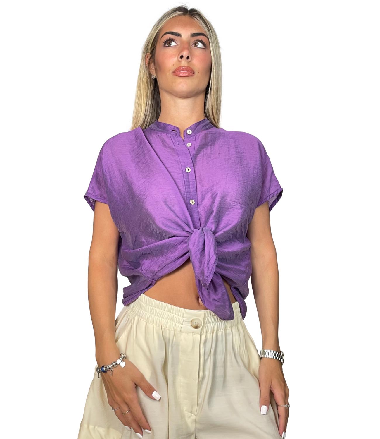 Susy Mix Camicia Viola da Donna