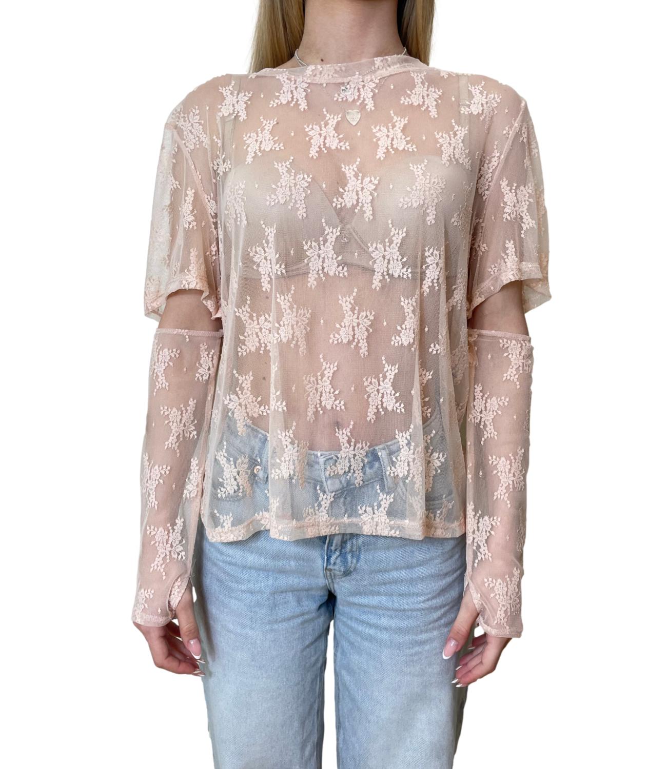 Susy Mix T-shirt Pizzo Rosa Donna