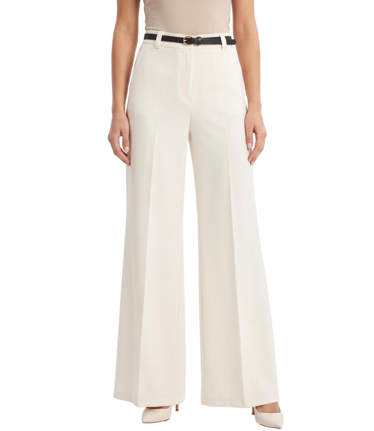 Susy Mix Pantalone Fluido Panna Donna