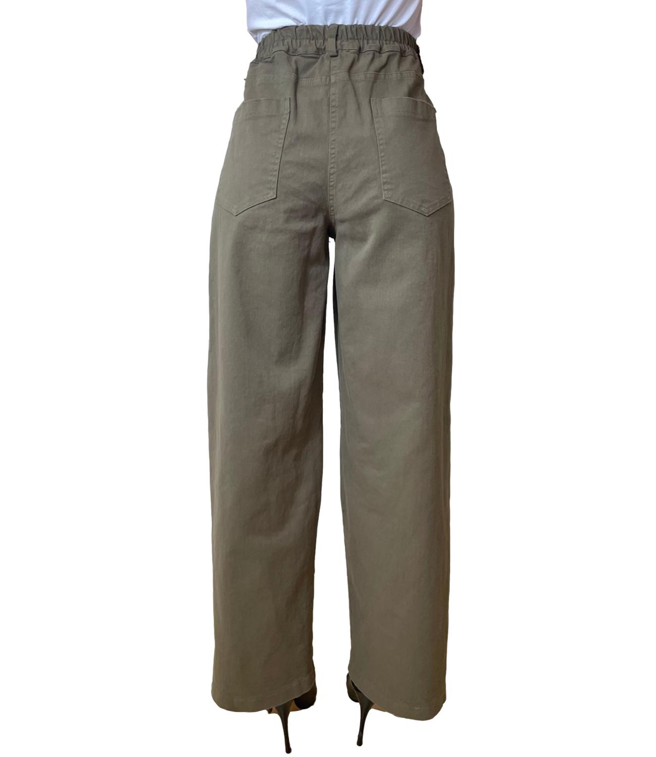 Susy Mix Pantalone Verde Militare Donna