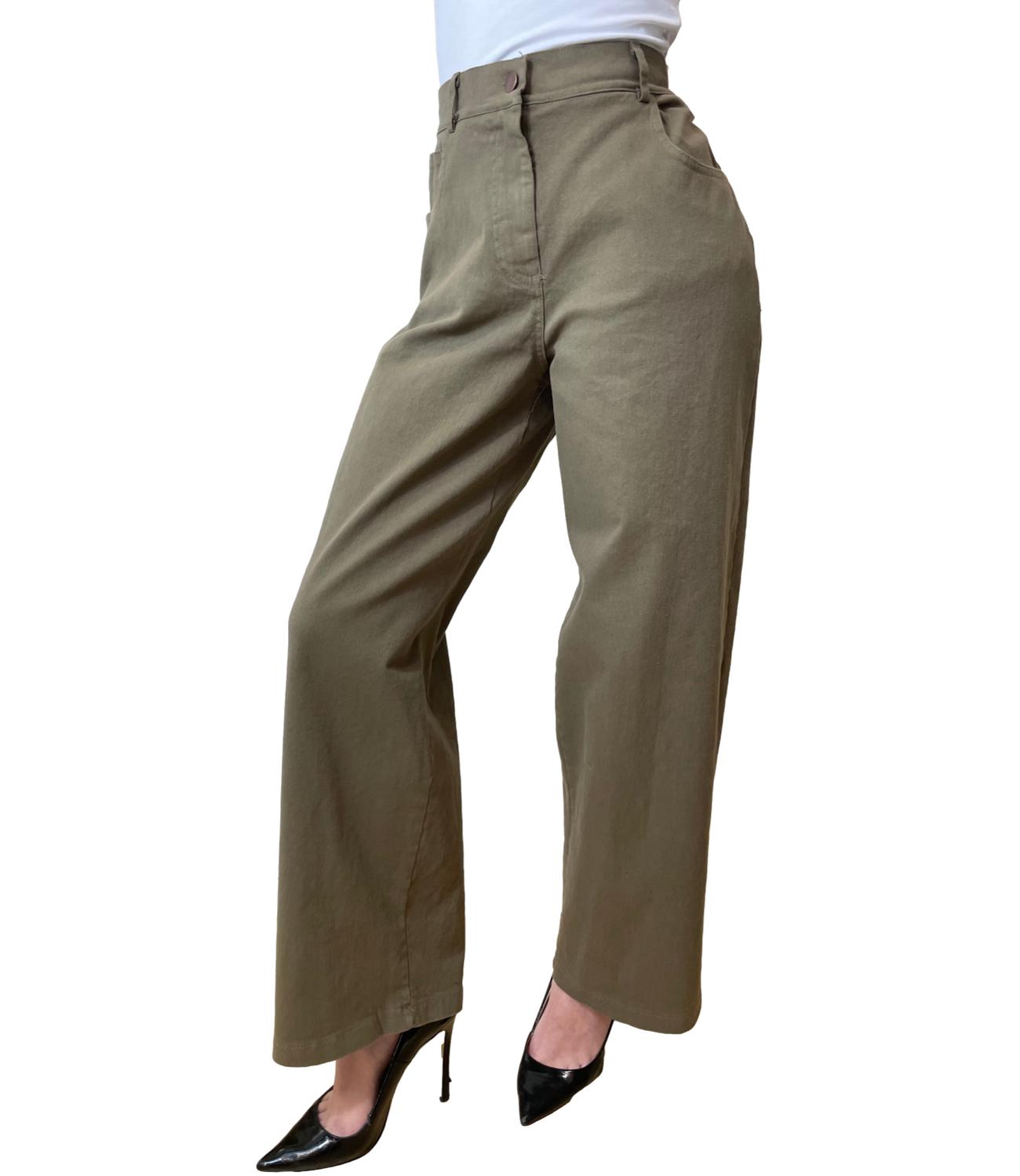 Susy Mix Pantalone Verde Militare Donna