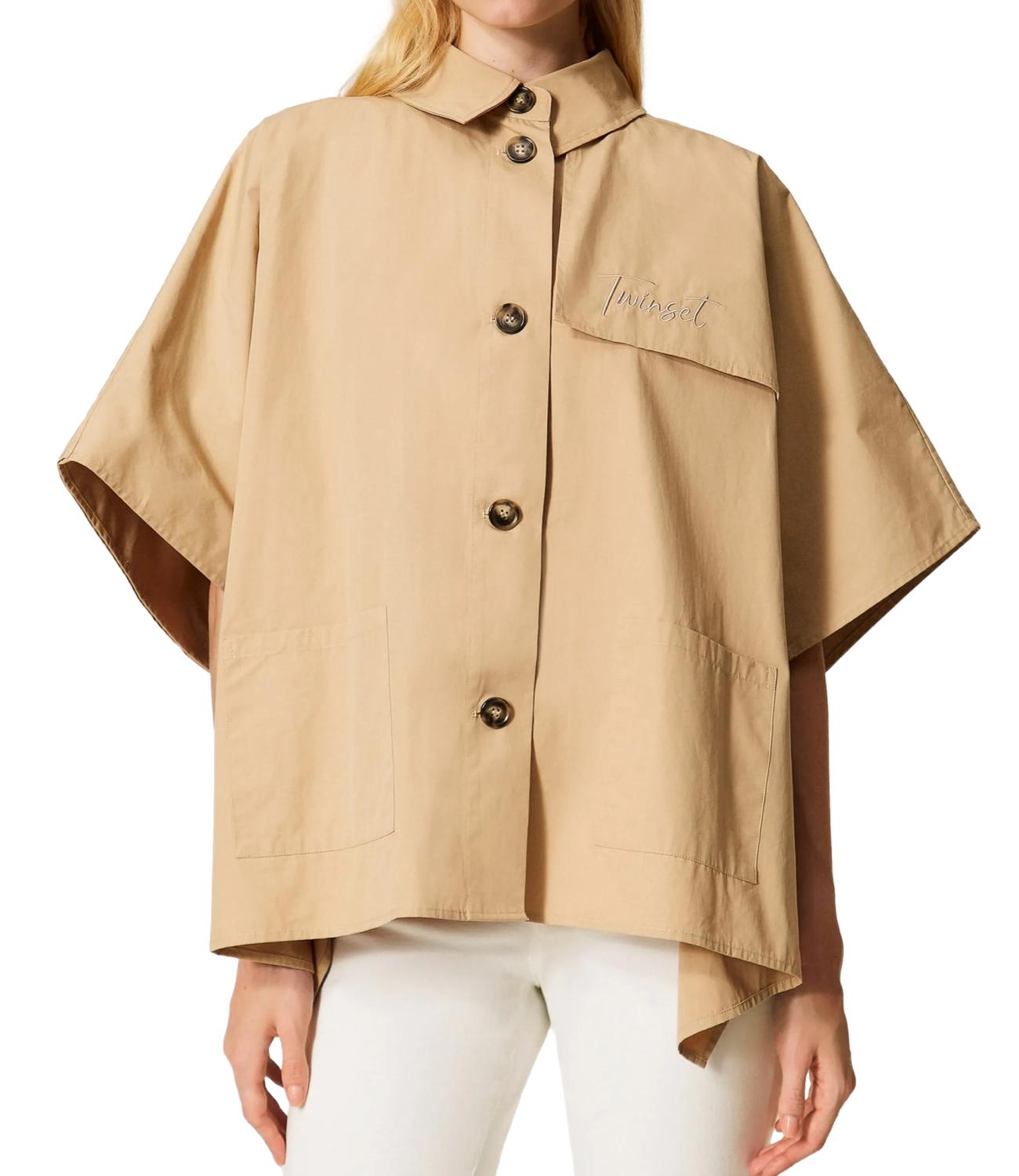 Twin Set Poncho Delicate Sand da Donna
