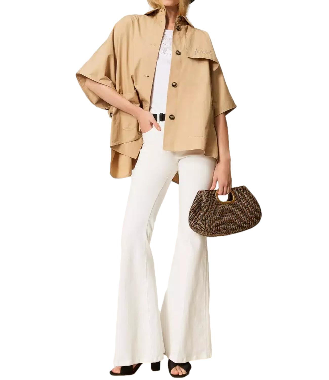 Twin Set Poncho Delicate Sand da Donna