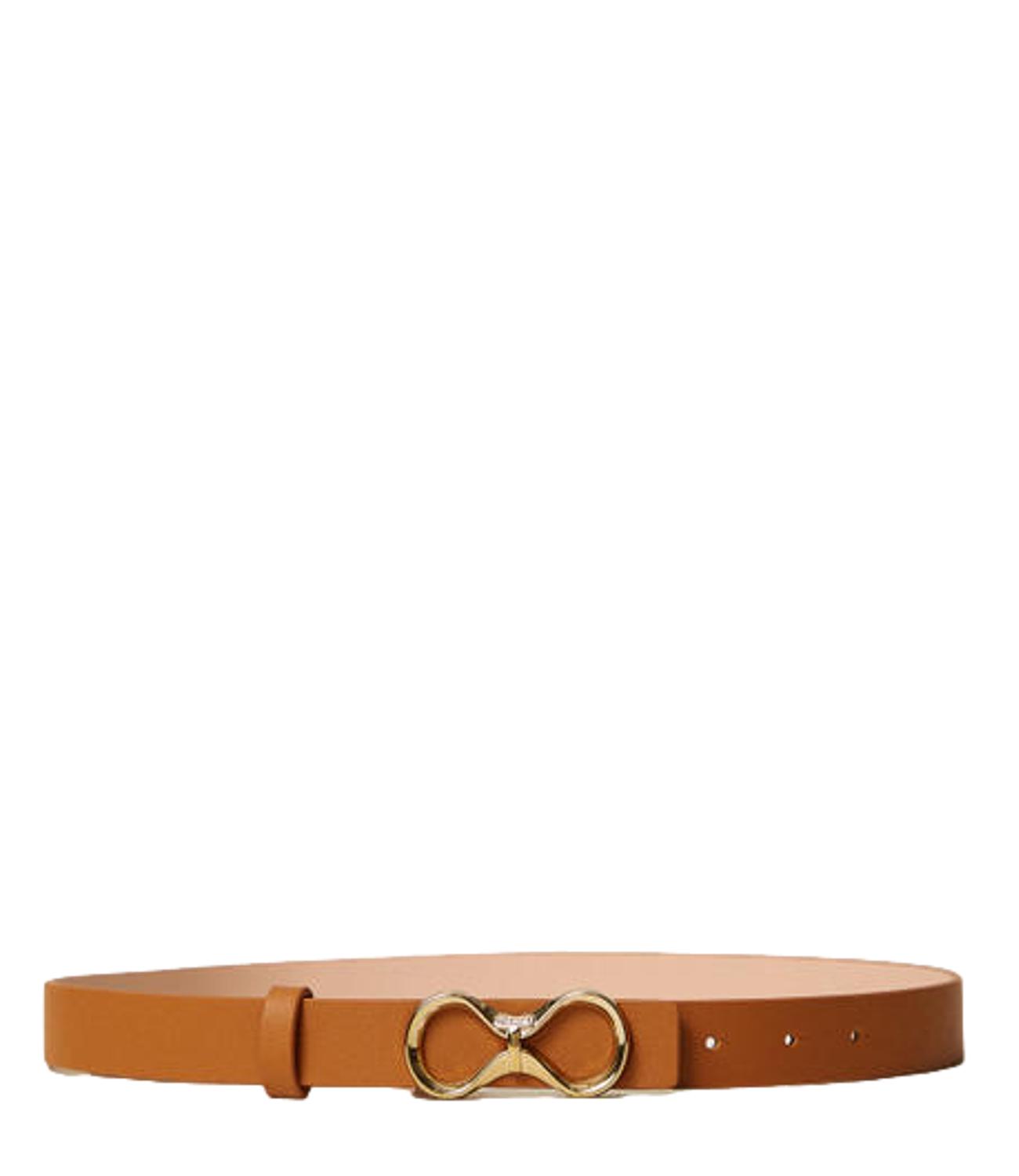 TWIN SET Cintura Bicolor Marrone "Bubinga Wood" / Rosa "Candy Peach" donna