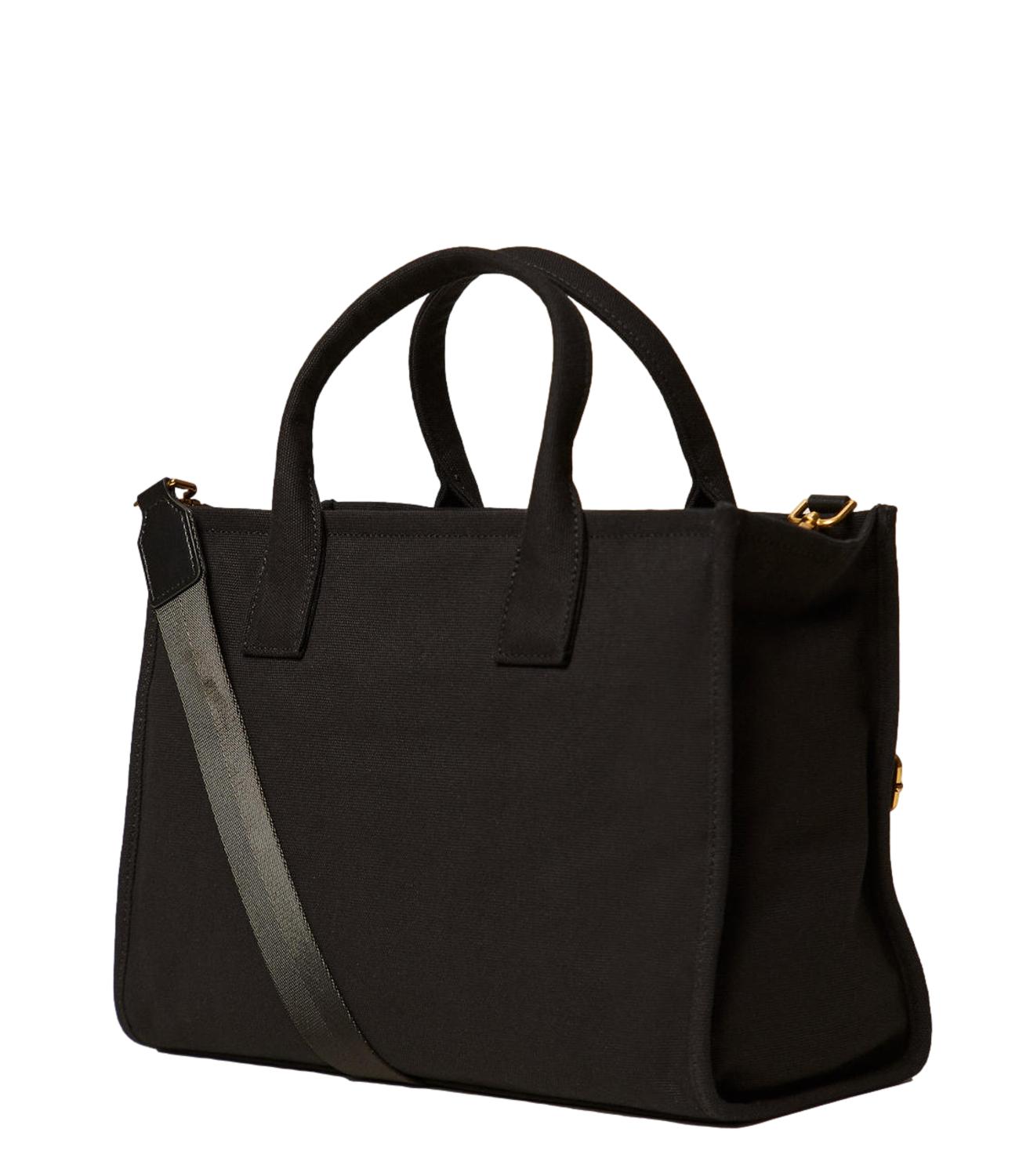 TWIN SET borsa Tote Grande In Tessuto Sue Manici C/Logo nera donna