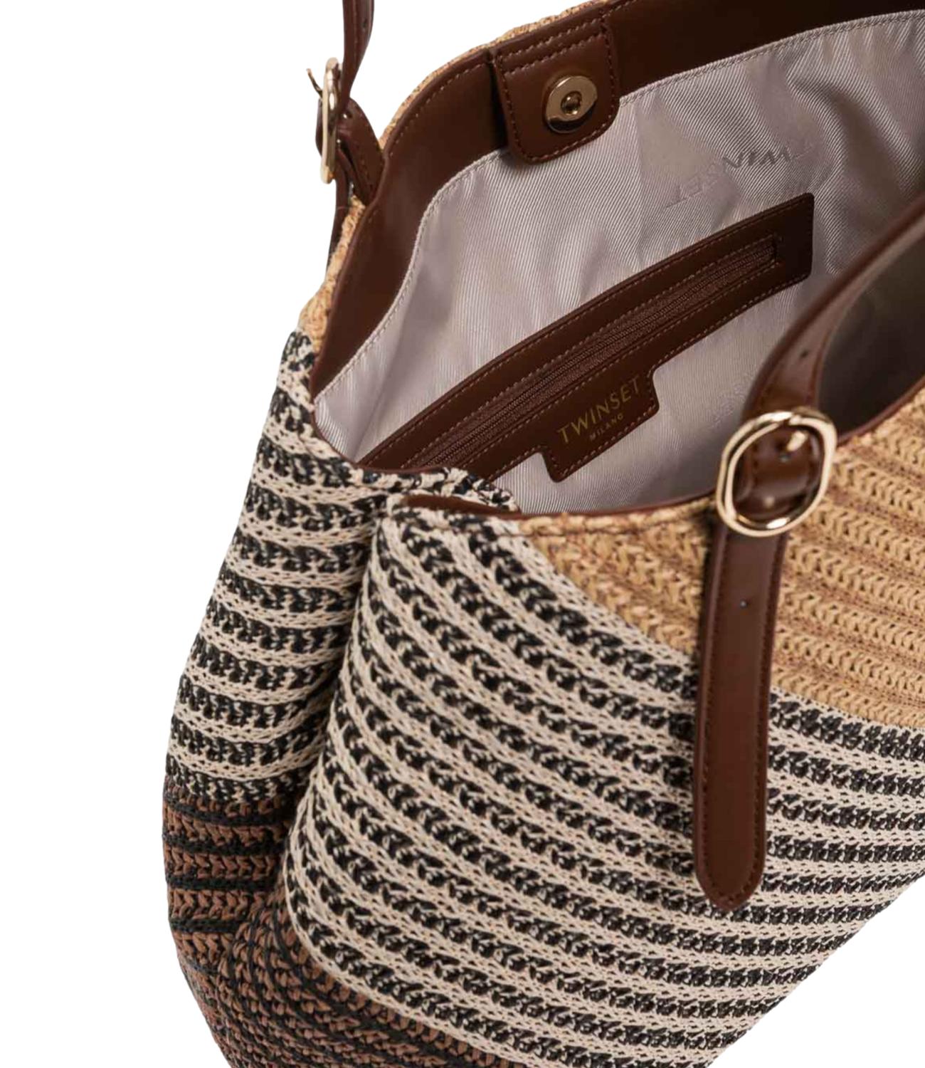 Twin Set Tote Multicolor Straw da Donna