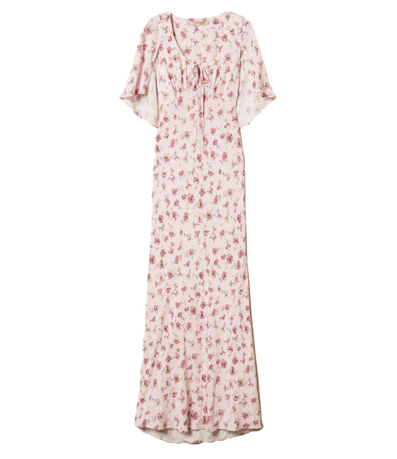 TWIN SET abito Stampa Fiore Peach / Rose donna