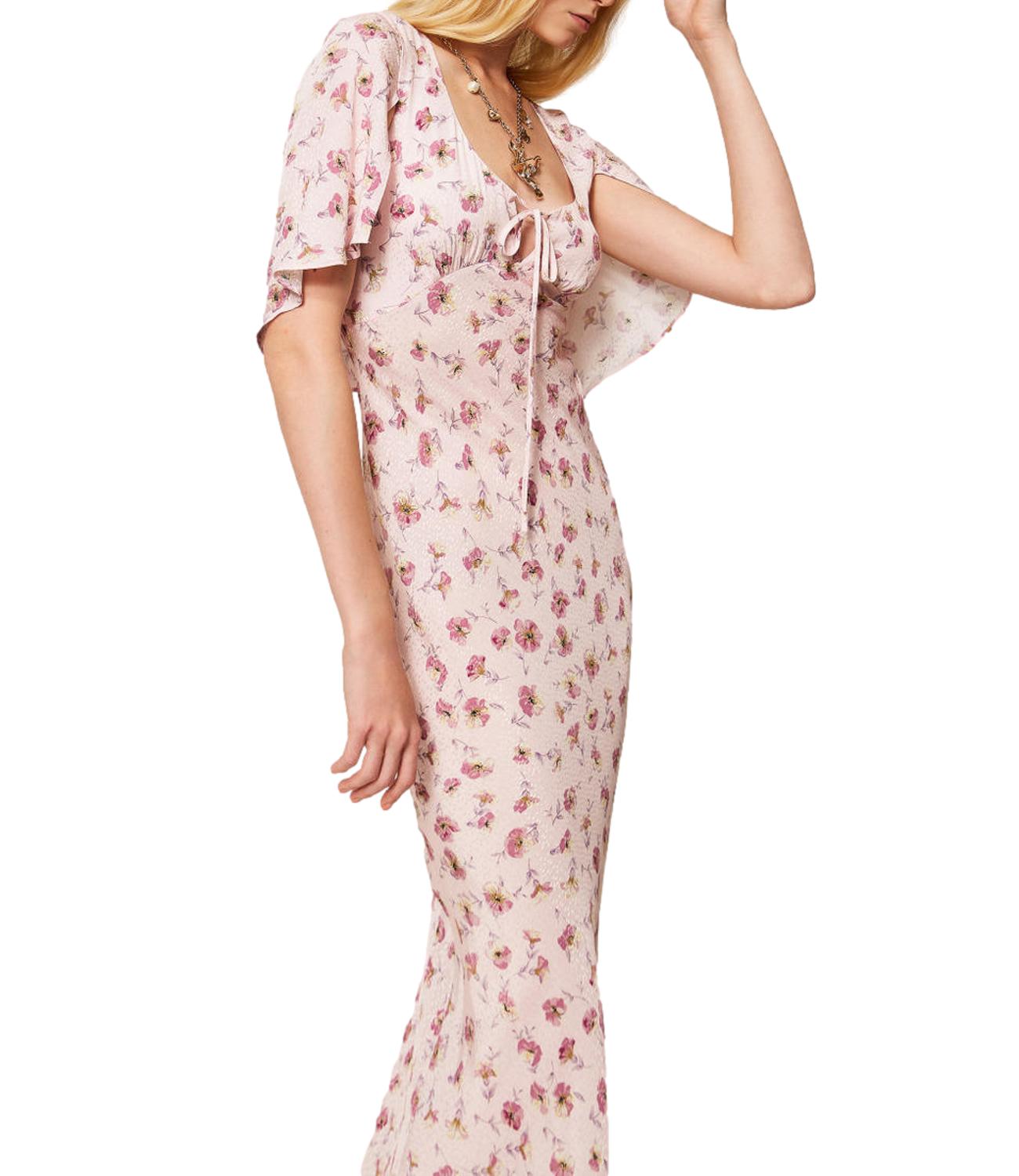 TWIN SET abito Stampa Fiore Peach / Rose donna