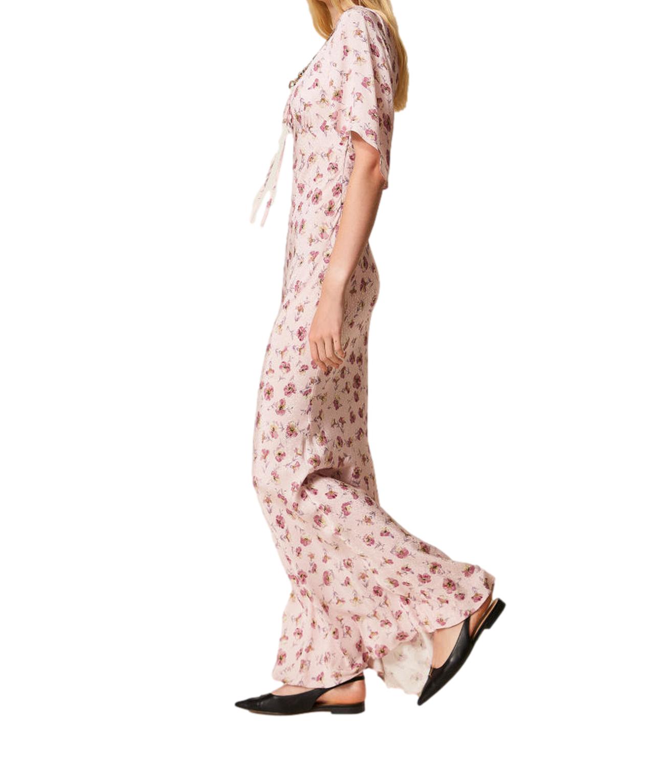 TWIN SET abito Stampa Fiore Peach / Rose donna