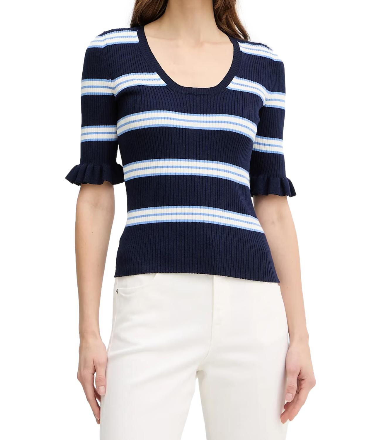 Twinset Maglia Righe Blu Donna