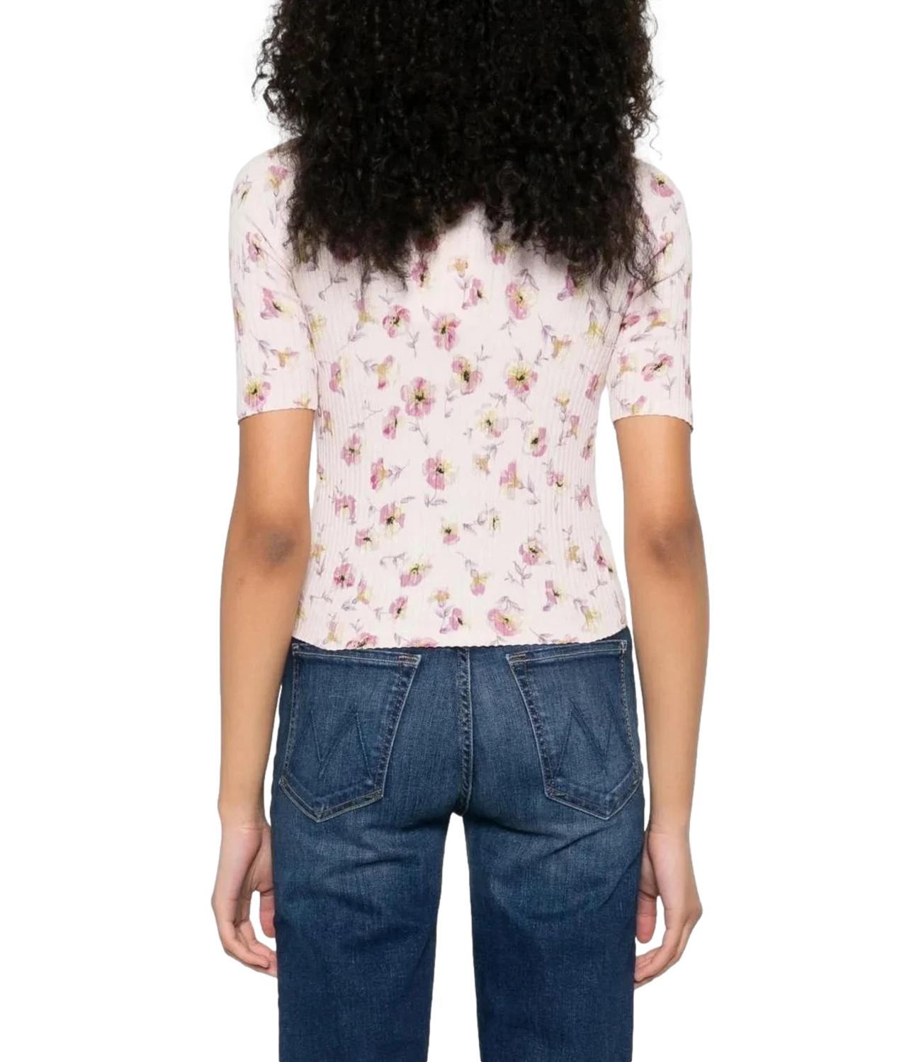 Twinset Maglia Fiore Peach/Rose Donna