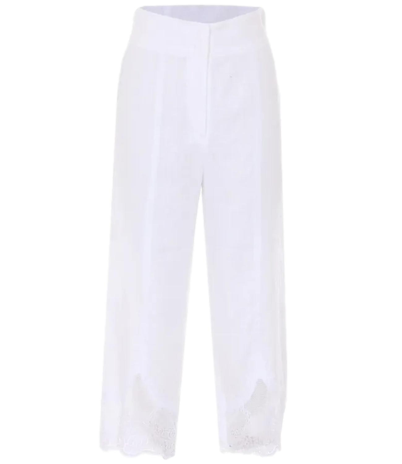 Twinset Pantalone Bianco Ottico Donna