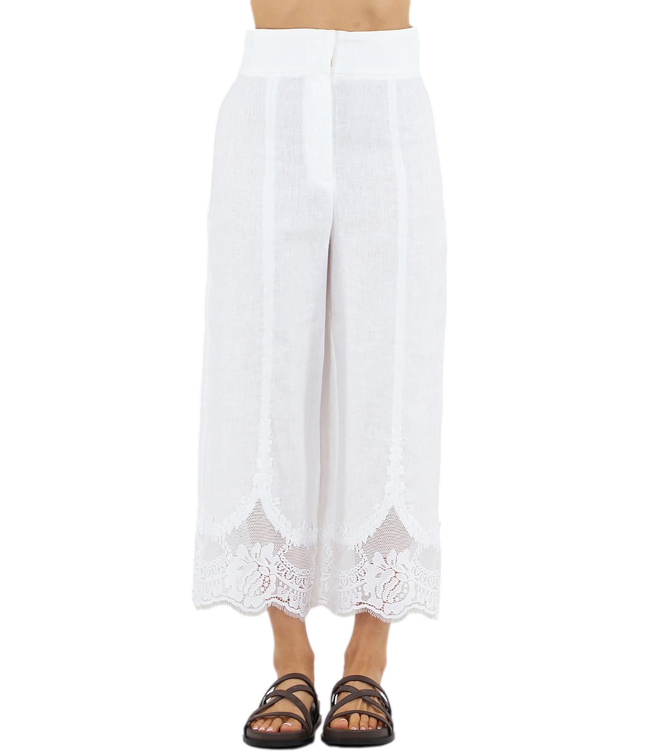 Twinset Pantalone Bianco Ottico Donna