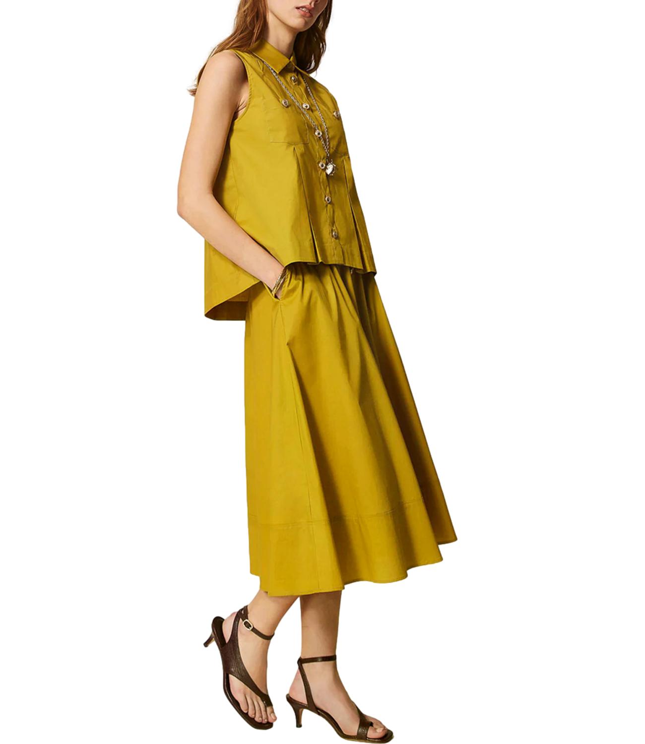 Twin Set Gonna Verde Avocado Oil da Donna