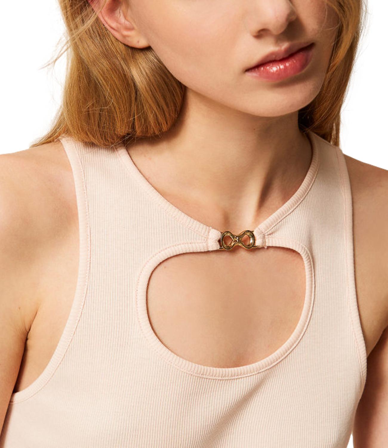 TWIN SET canotta rosa donna