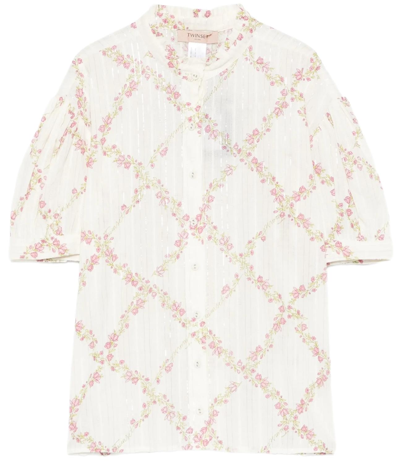 Twinset Camicia Delicate Geometries Pastel Donna