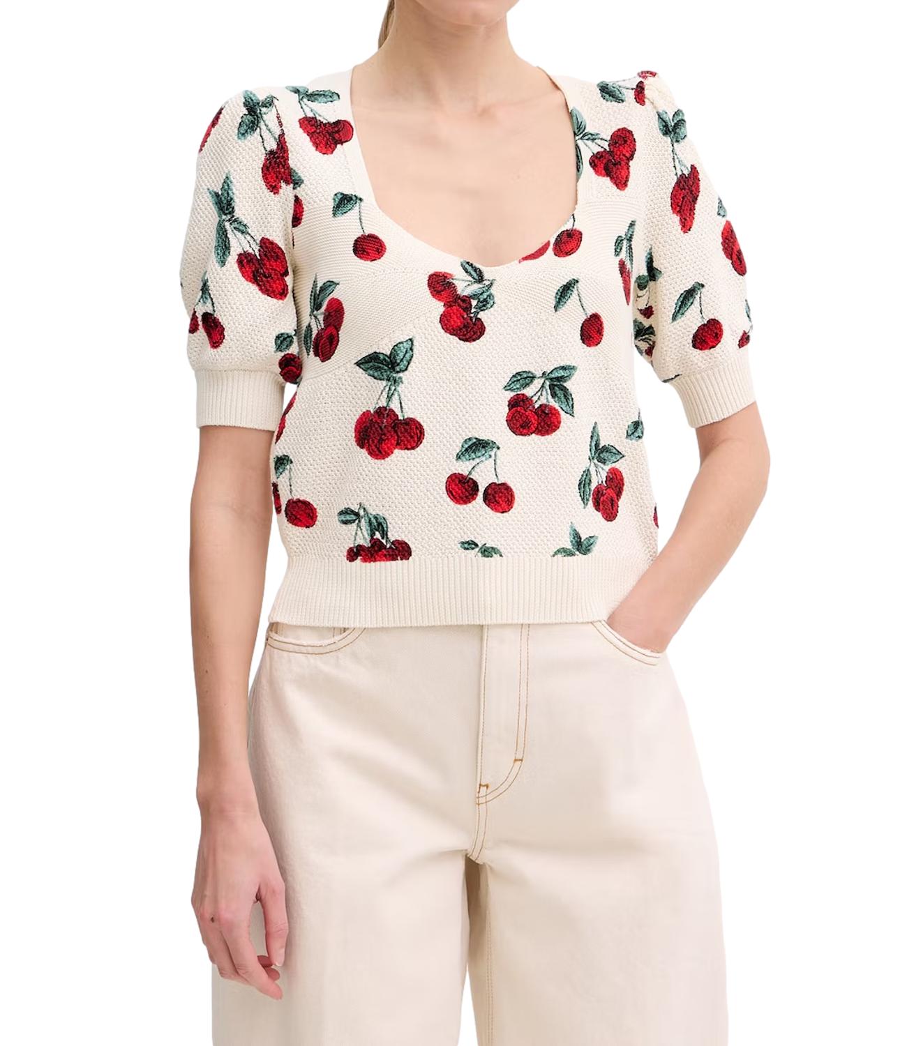 Twinset Maglia Cherries White Donna