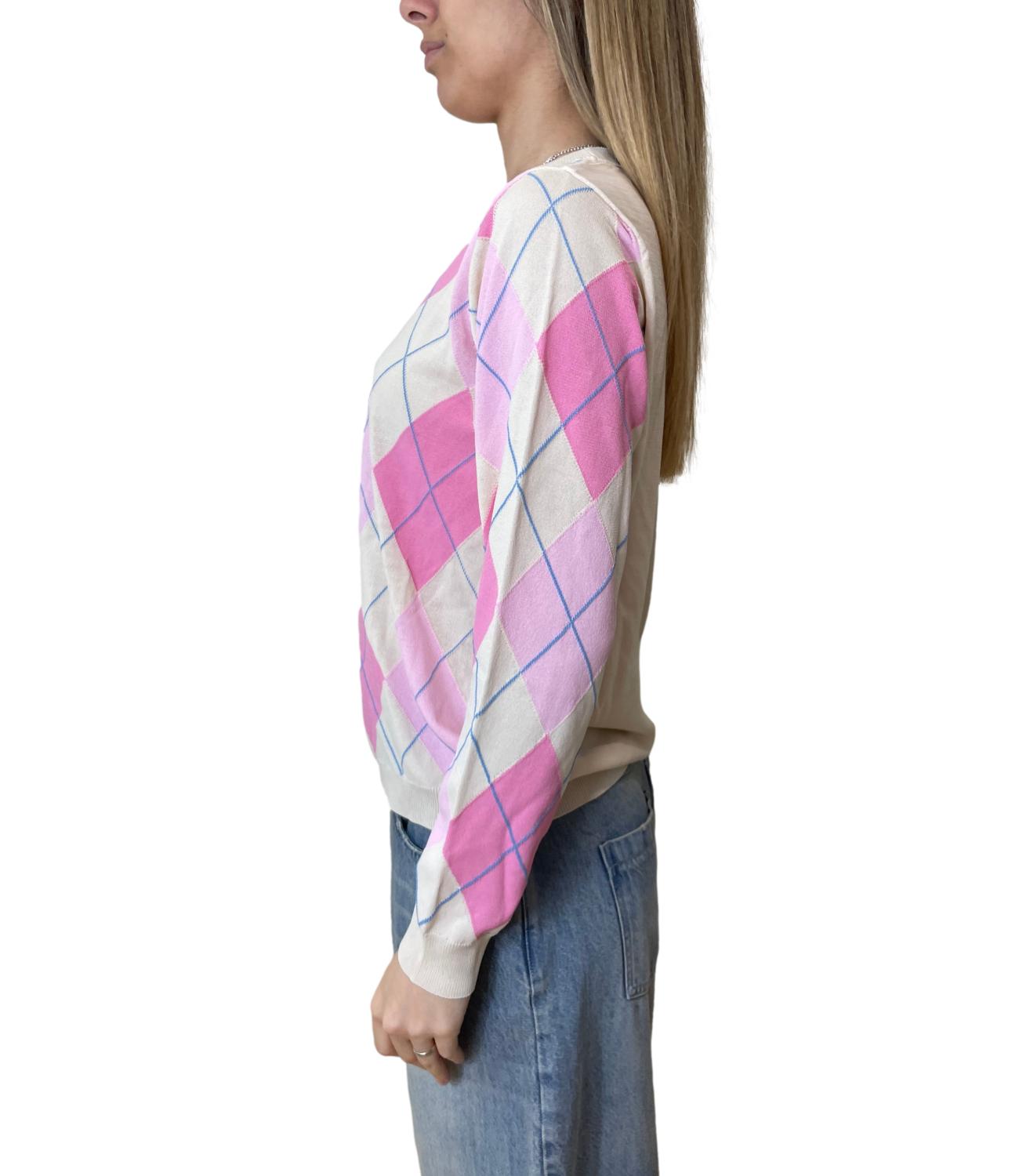 Vicolo Magla Rombi Multicolor Donna