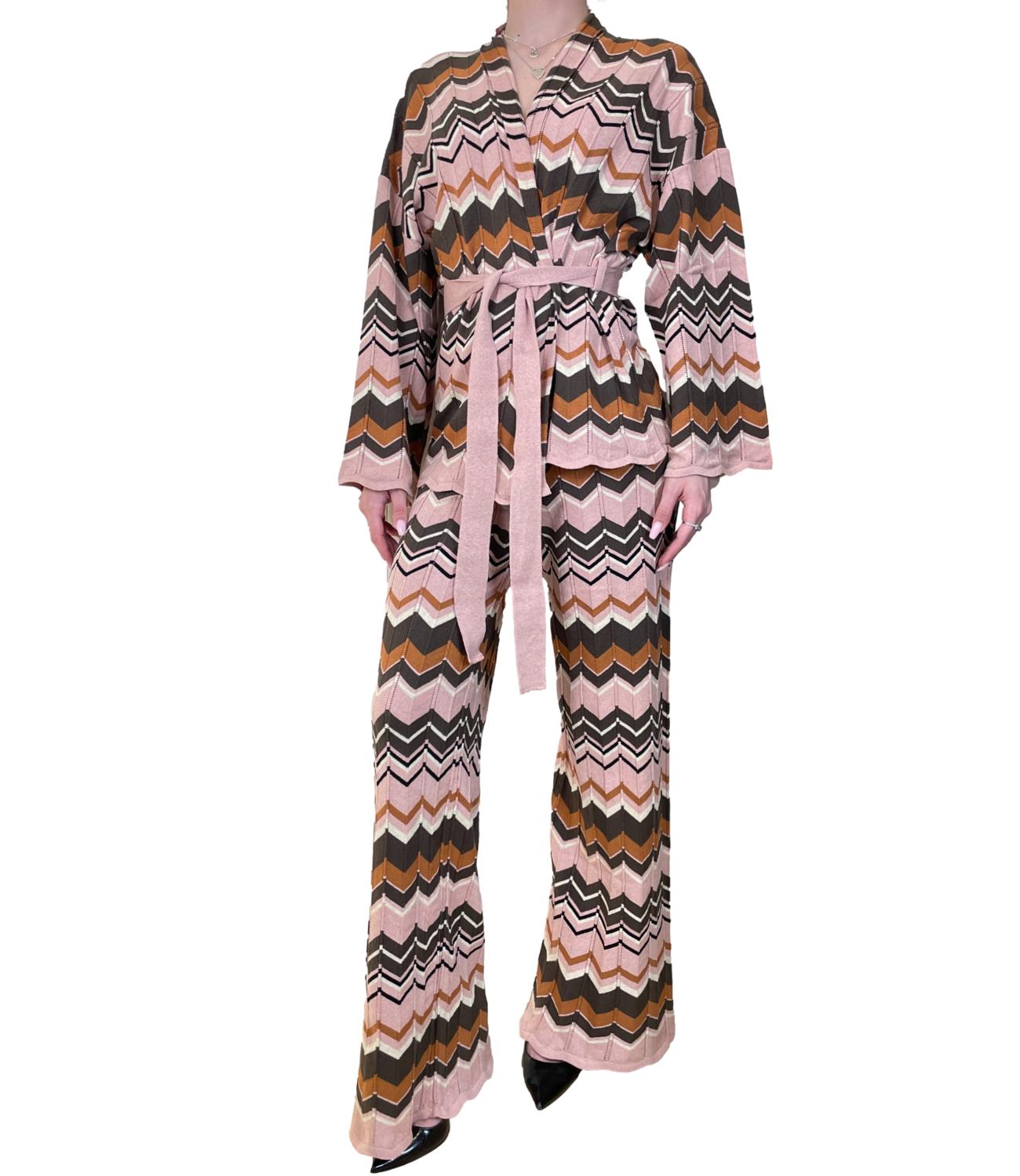 Vicolo Pantalone Fantasia Rosa Donna