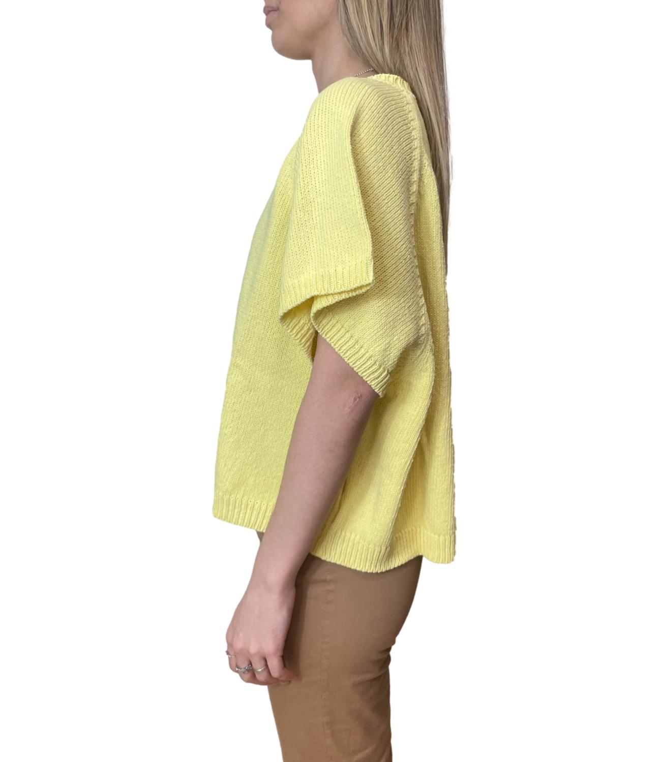 Vicolo Maglia Over Giallo Donna