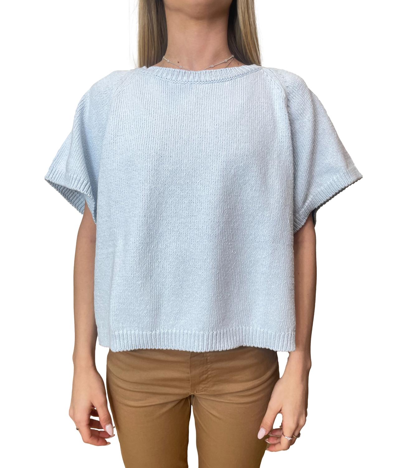 Vicolo Maglia Over Celeste Donna