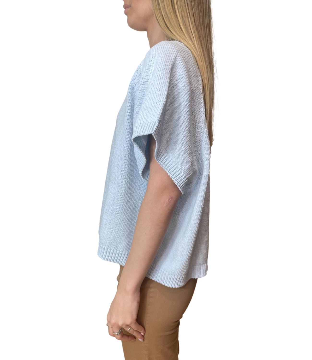 Vicolo Maglia Over Celeste Donna