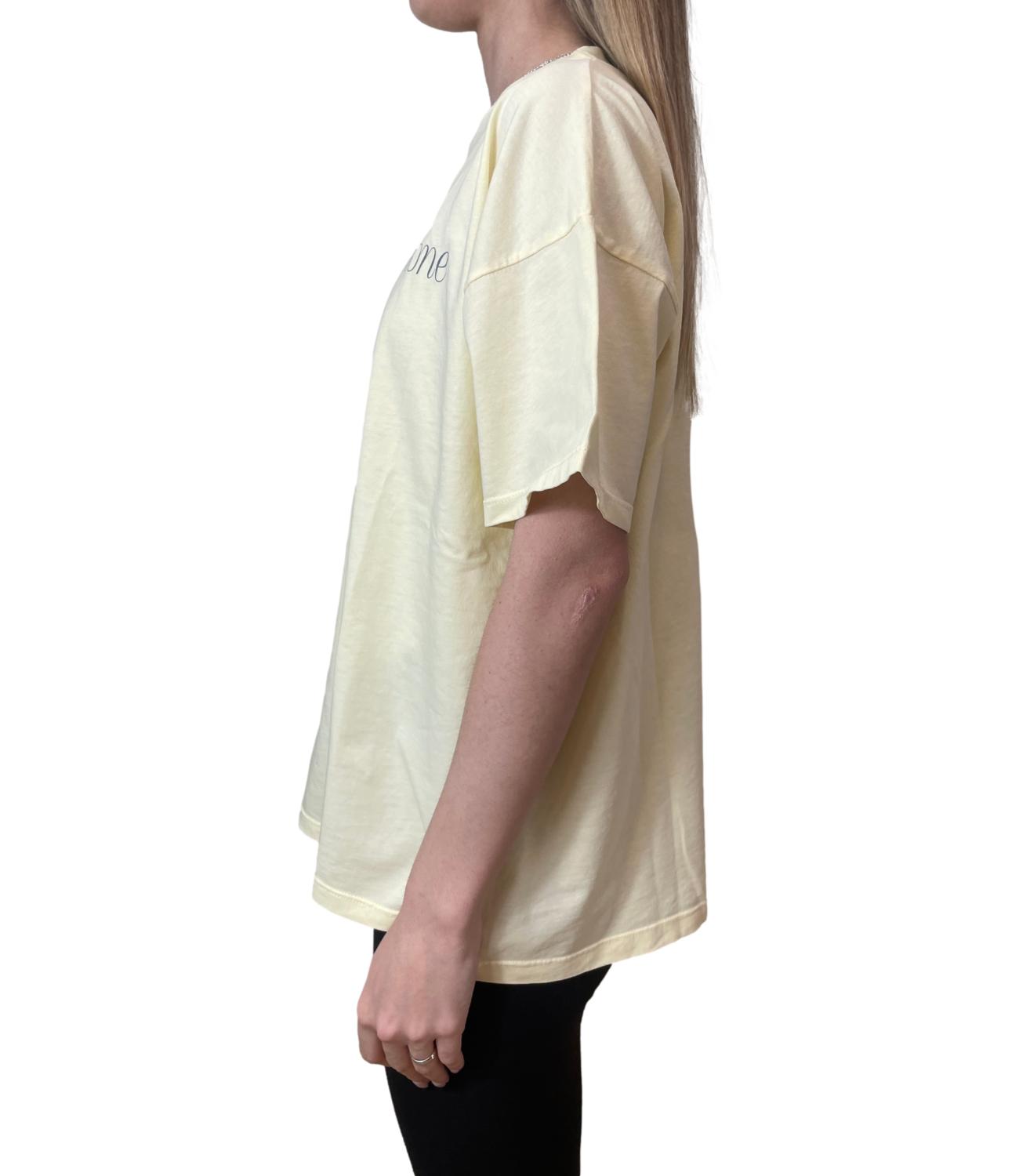 Vicolo T-shirt Stampa Giallo Donna