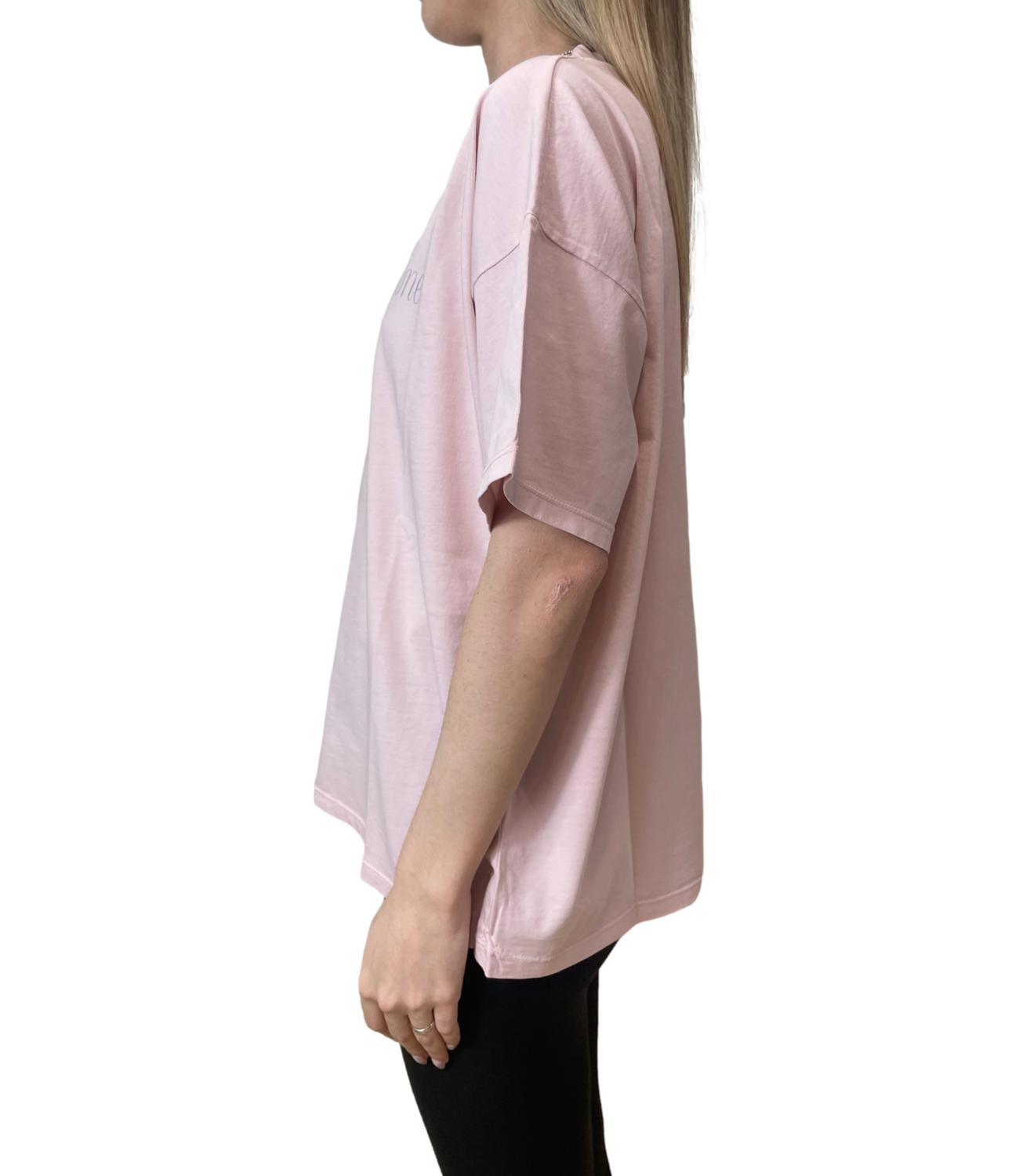 Vicolo T-shirt Stampa Rosa Donna