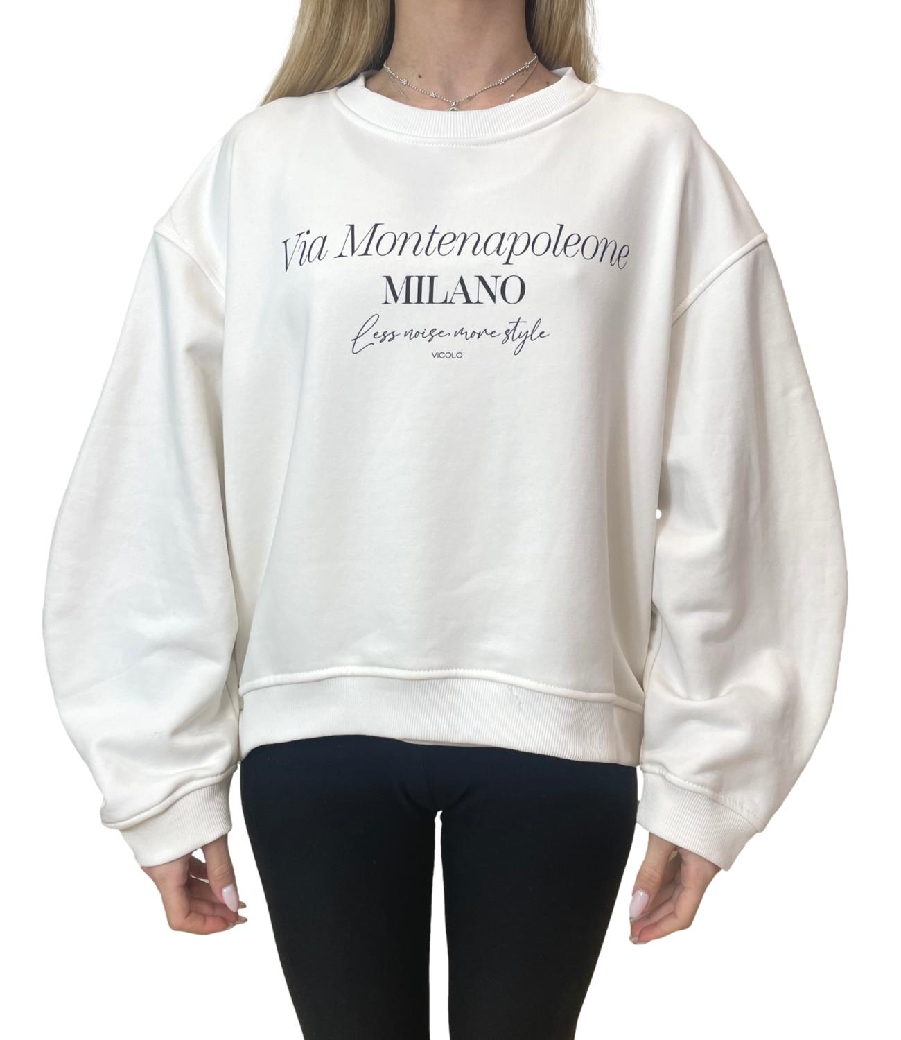 Vicolo Felpa Bianco da Donna