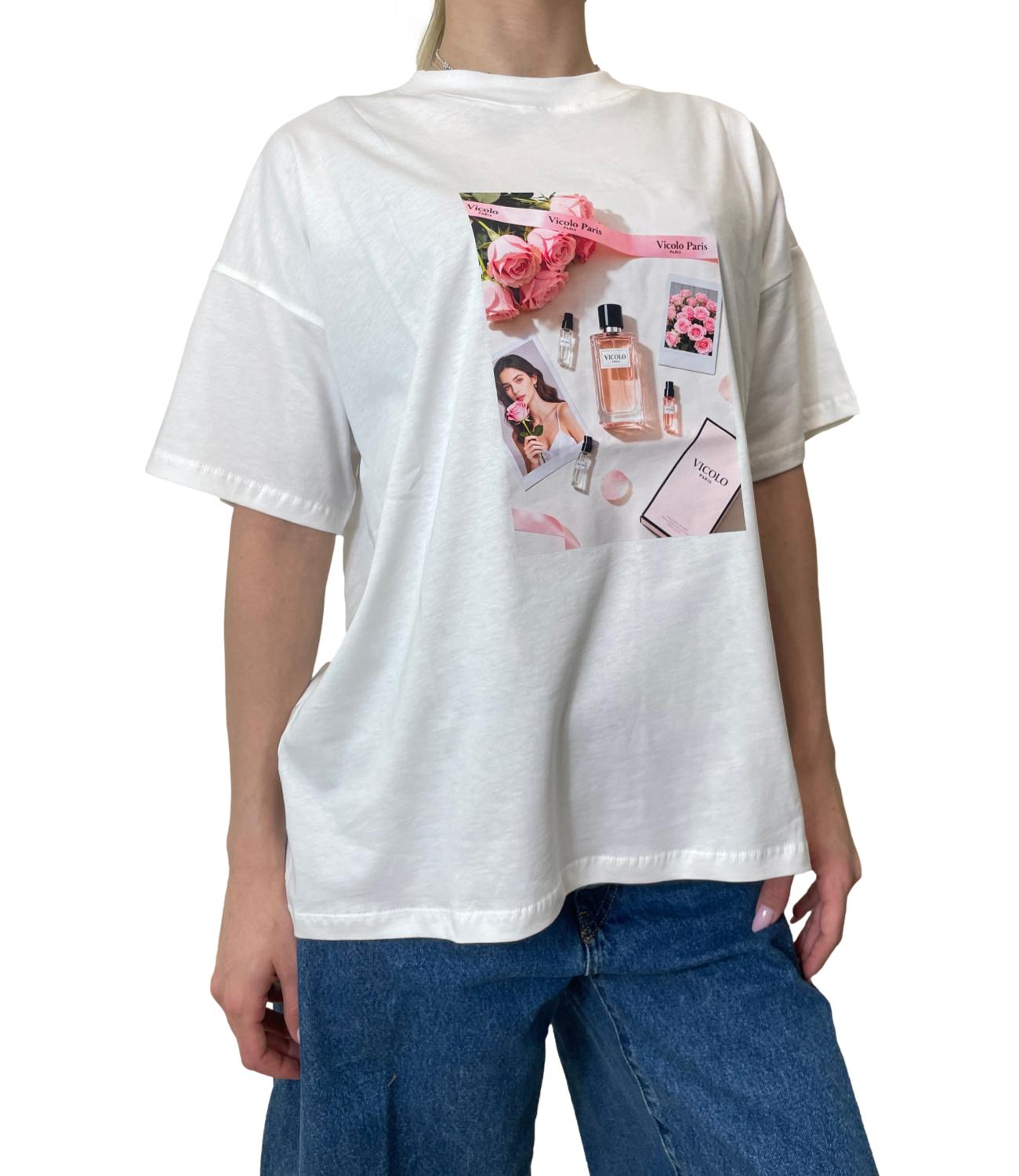 Vicolo T-Shirt Bianco da Donna