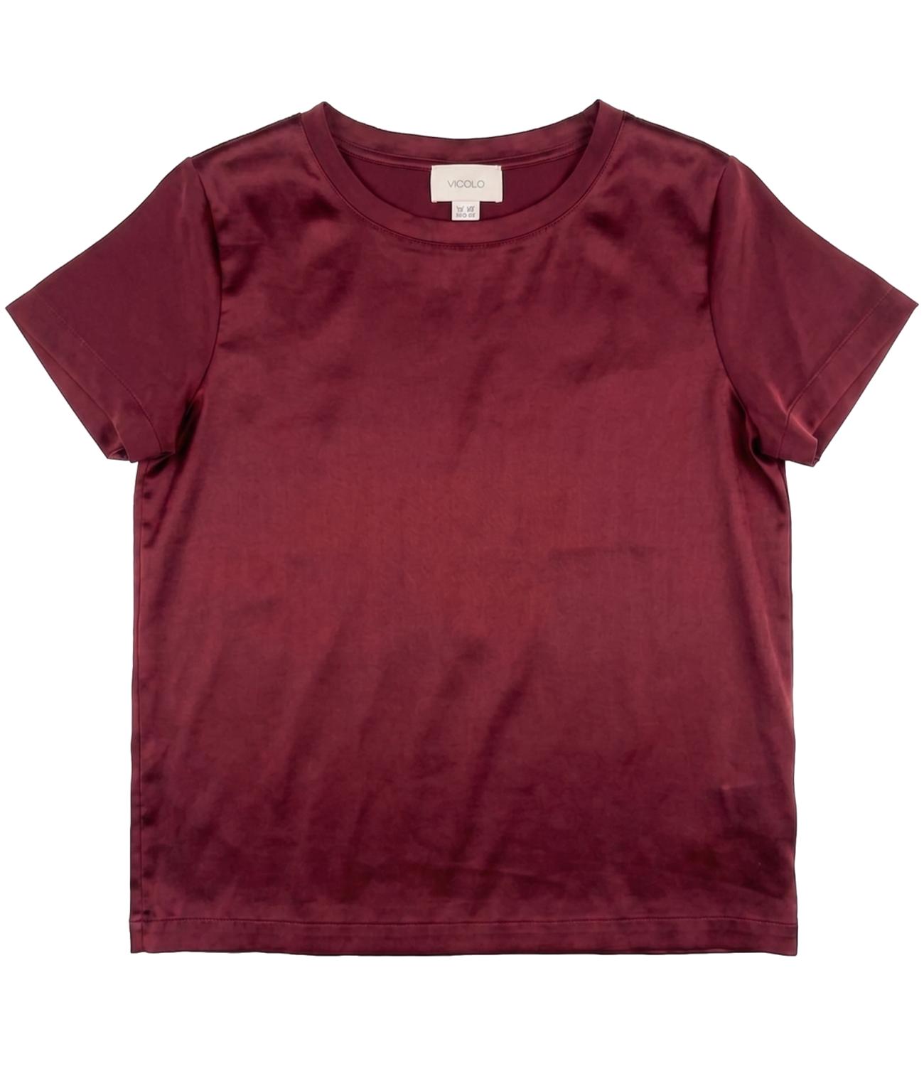 Vicolo T-shirt Satin Vino Donna
