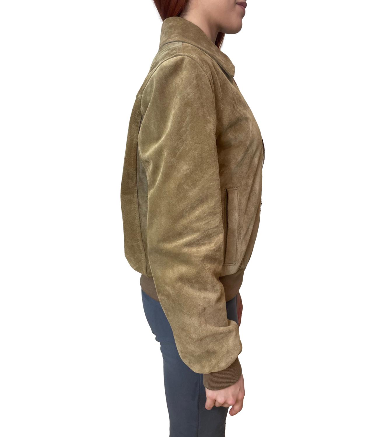 Vicolo Giacca Camoscio Marrone Donna