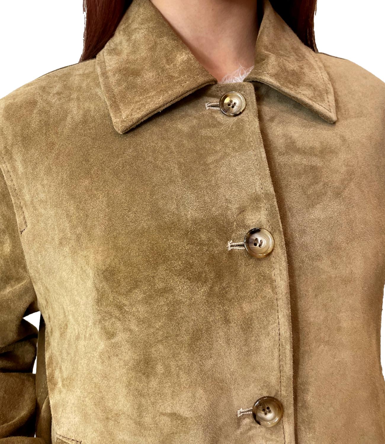 Vicolo Giacca Camoscio Marrone Donna
