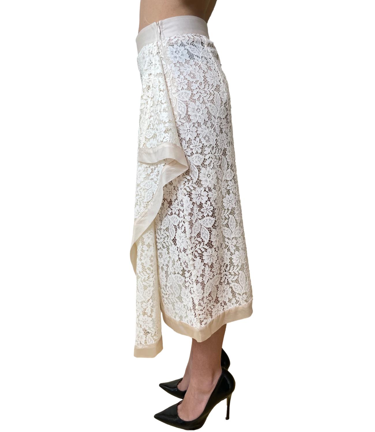 Vicolo Gonna Pizzo Panna Donna