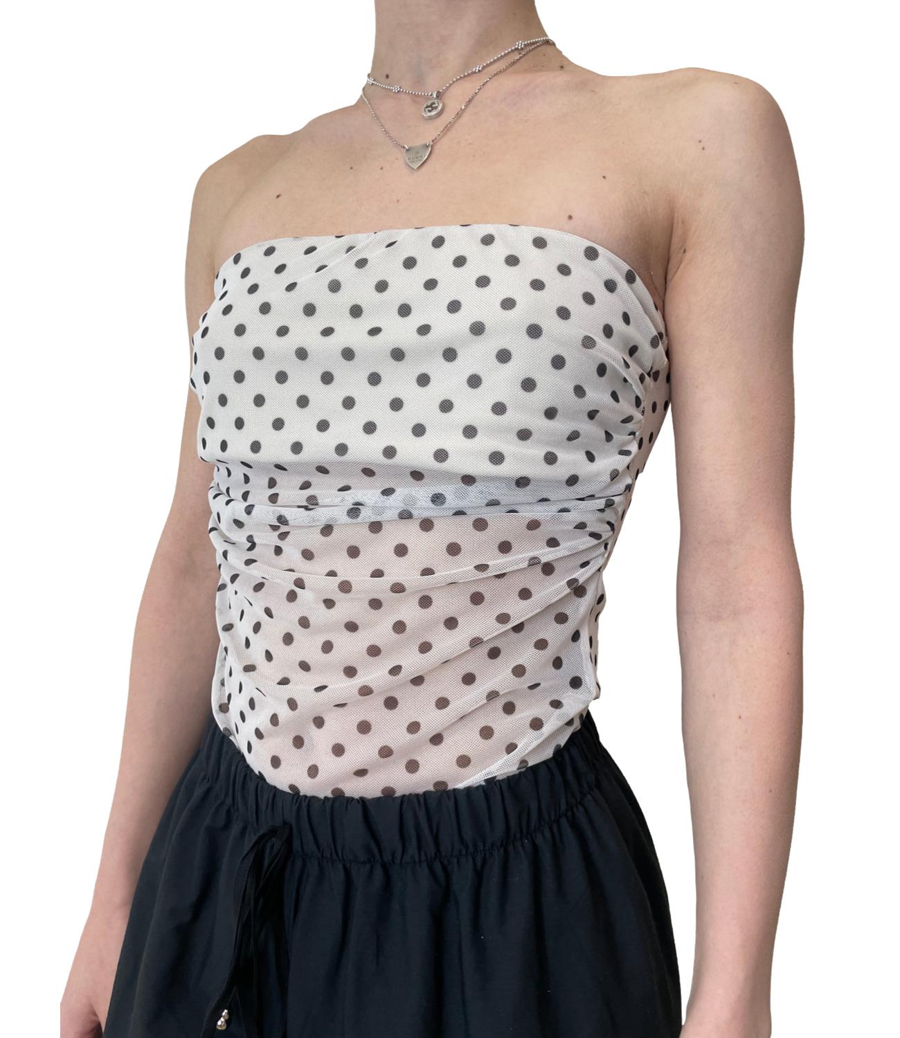 Vicolo Top Body Pois Burro Donna