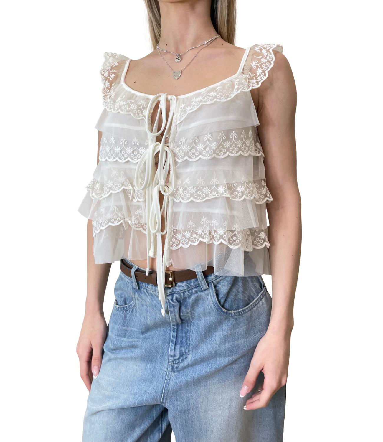 Vicolo Top Bianco Donna