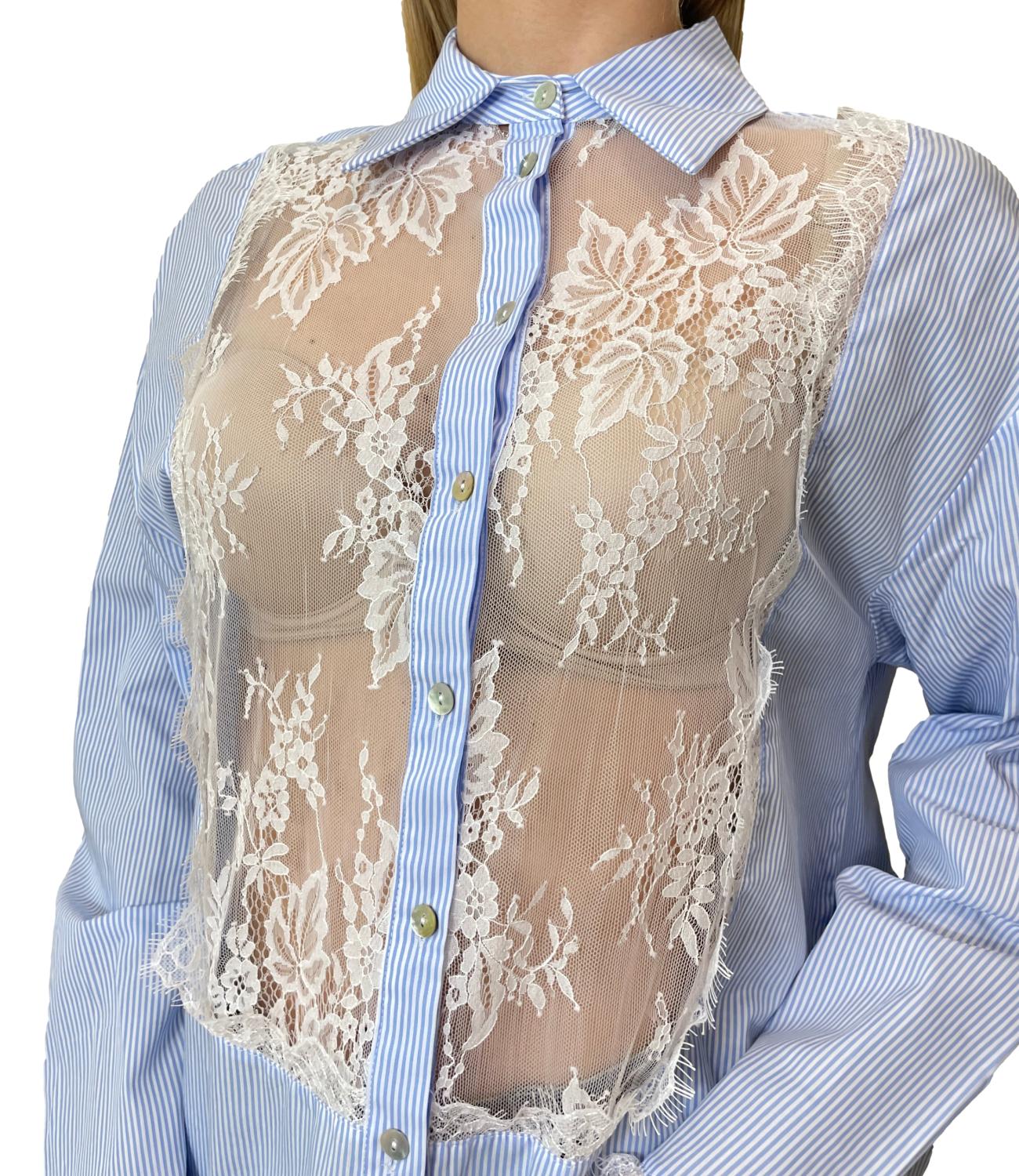 Vicolo Camicia Celeste Donna
