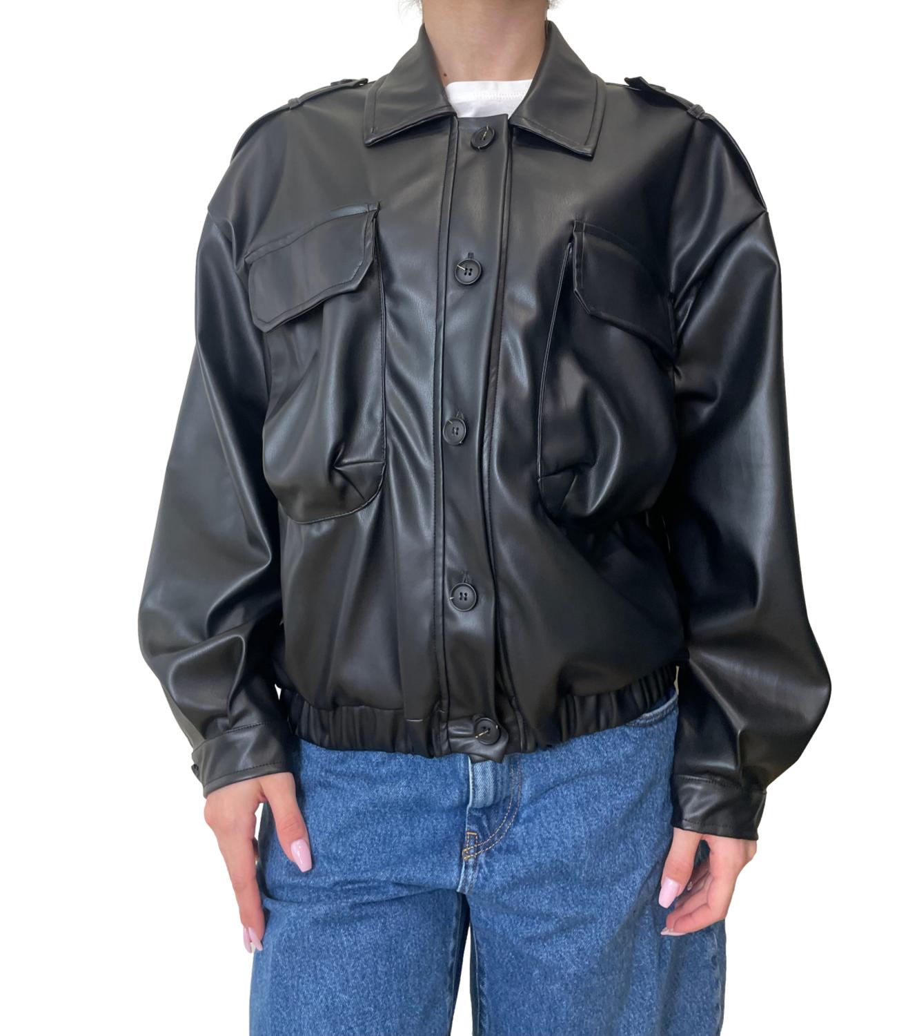 Vicolo Giacca Bomber Nero Donna