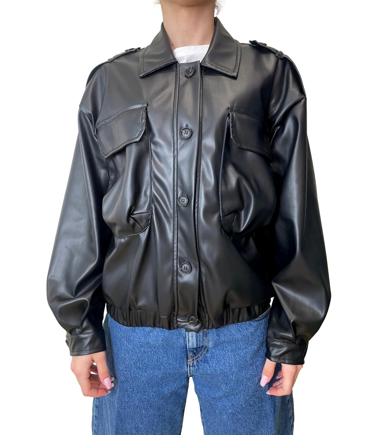 Vicolo Giacca Bomber Nero Donna