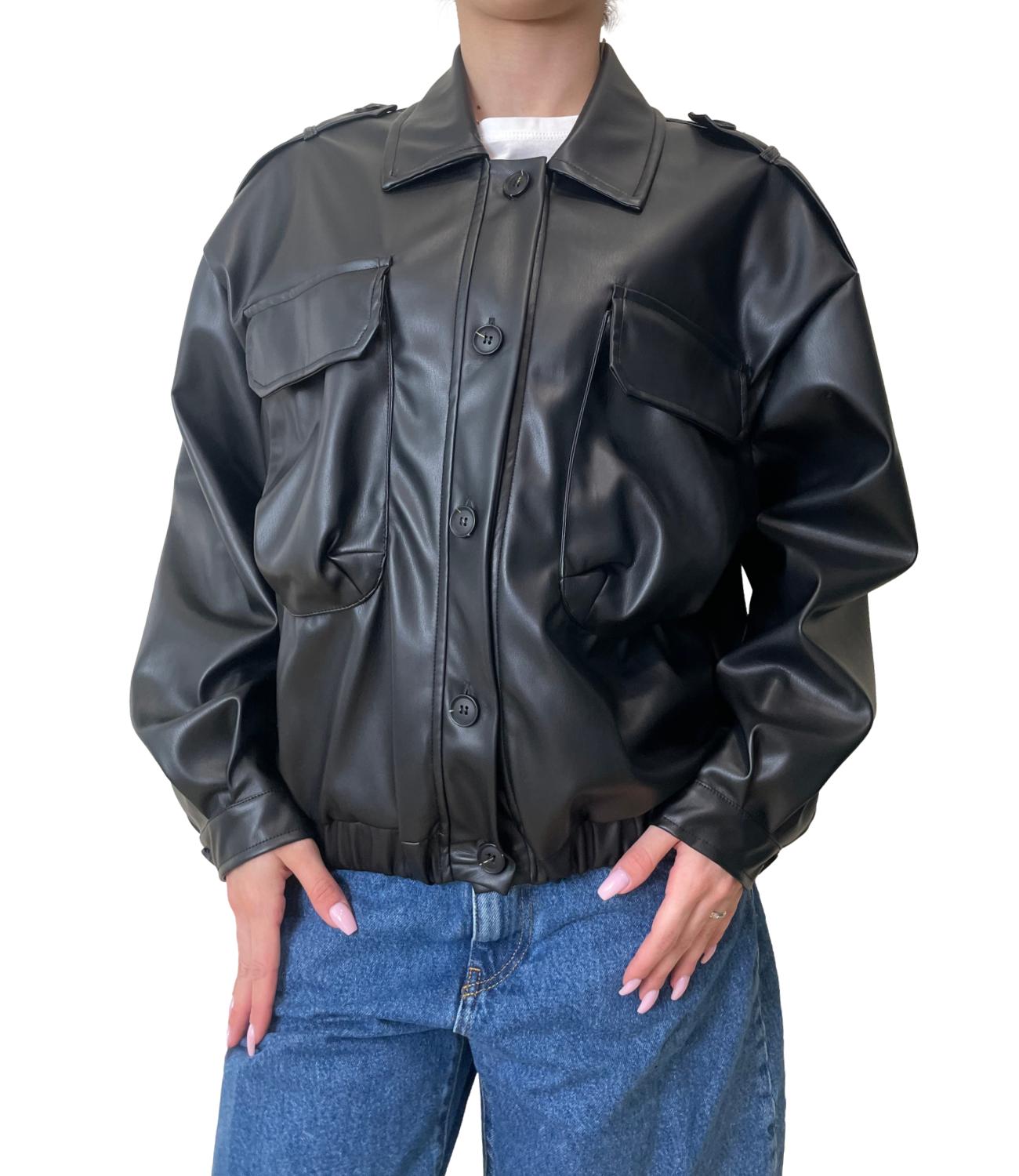 Vicolo Giacca Bomber Nero Donna