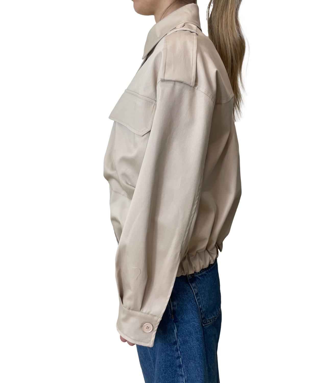 Vicolo Giacca Bomber Beige Donna