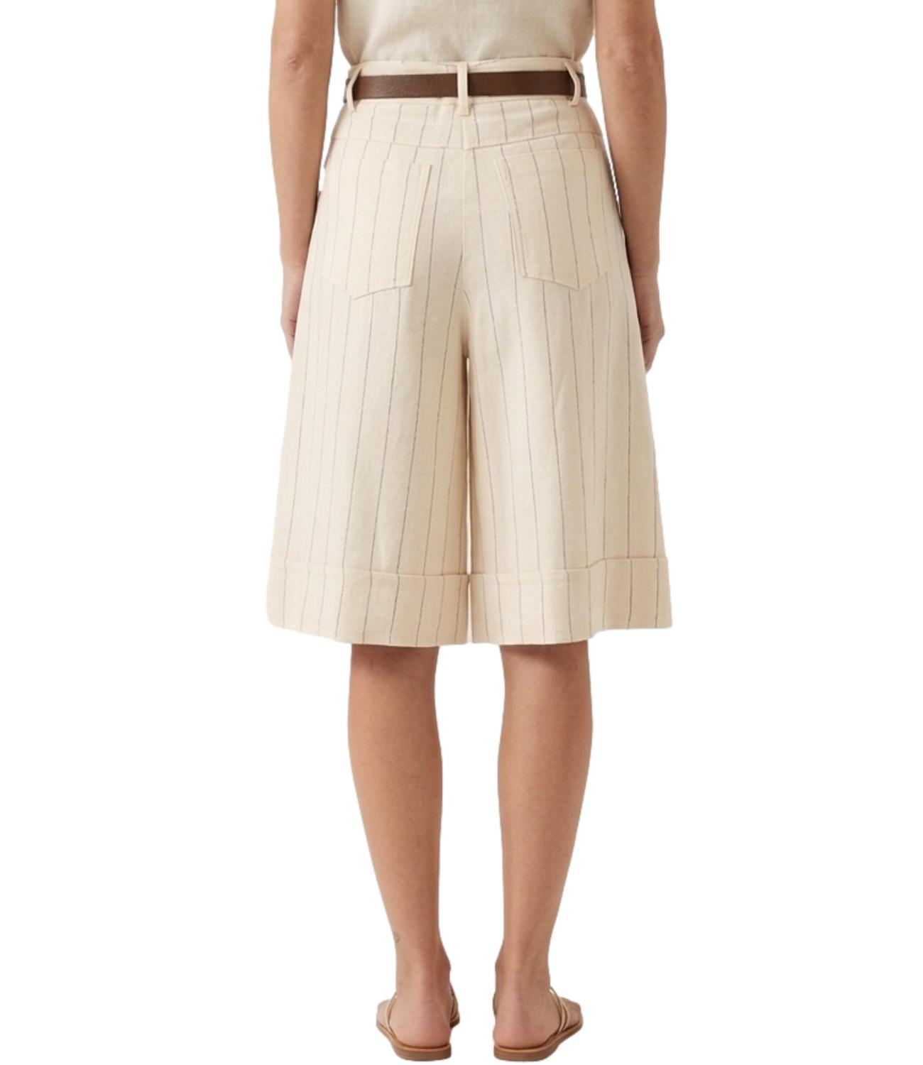 Vicolo Bermuda Gessato Panna Donna