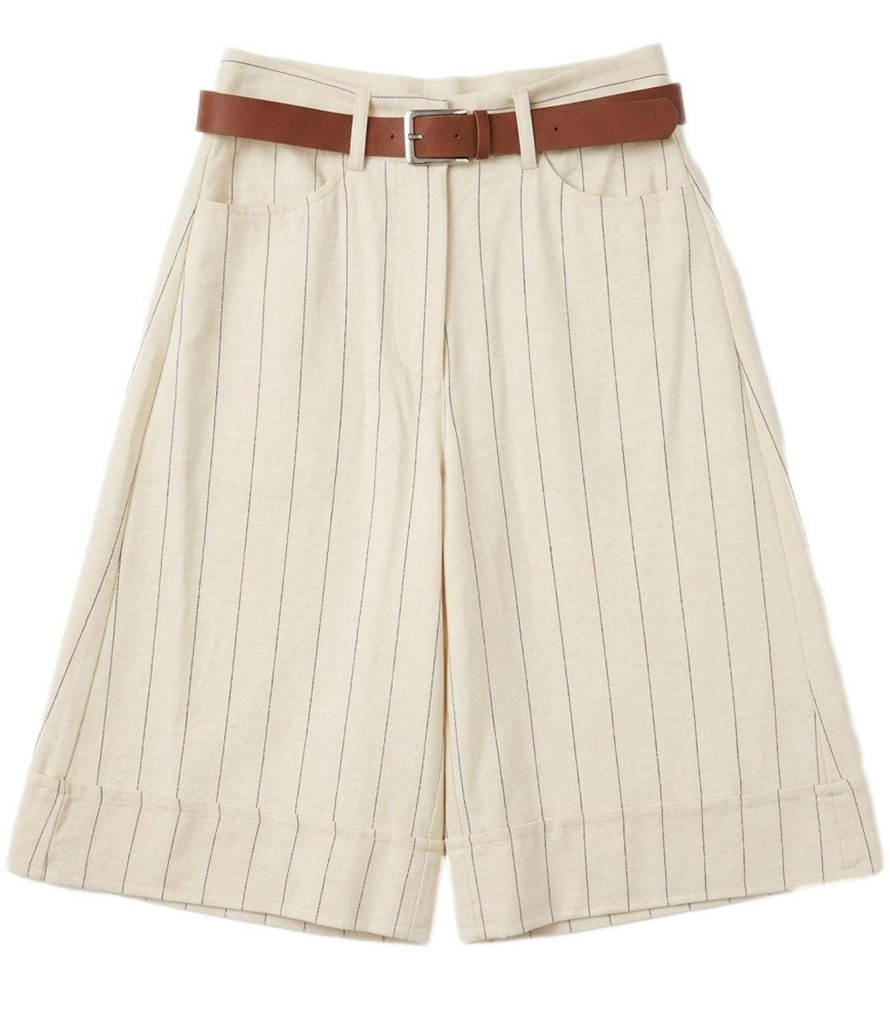 Vicolo Bermuda Gessato Panna Donna
