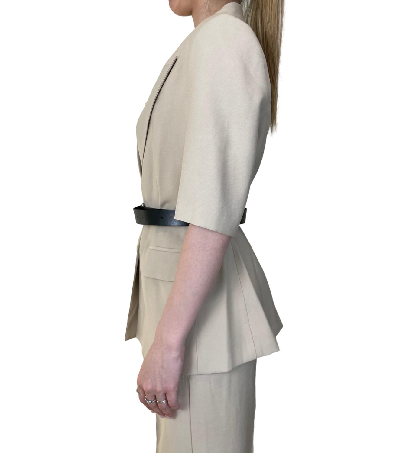 VICOLO giacca beige con cintura donna