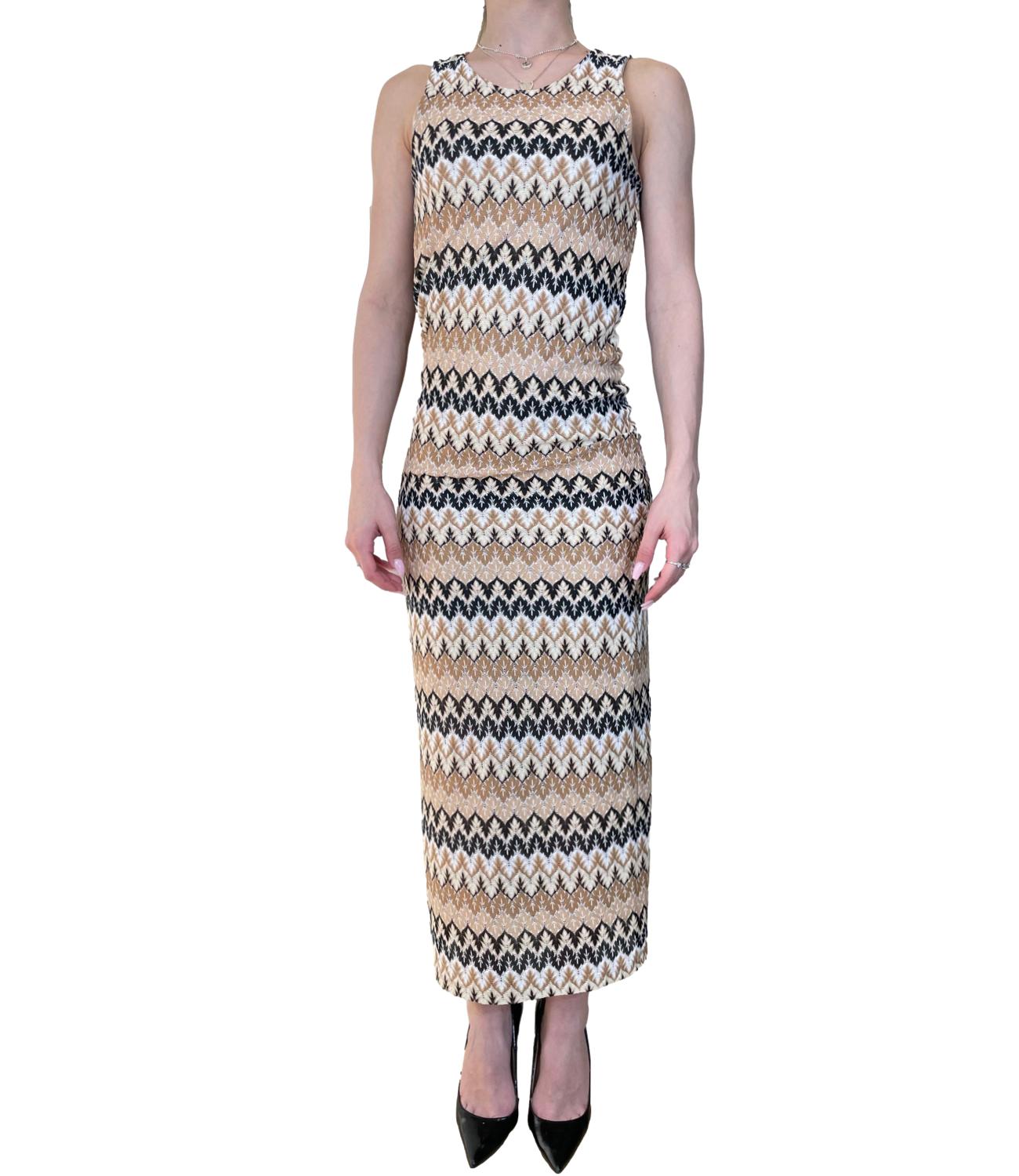 VICOLO abito fantasia beige donna