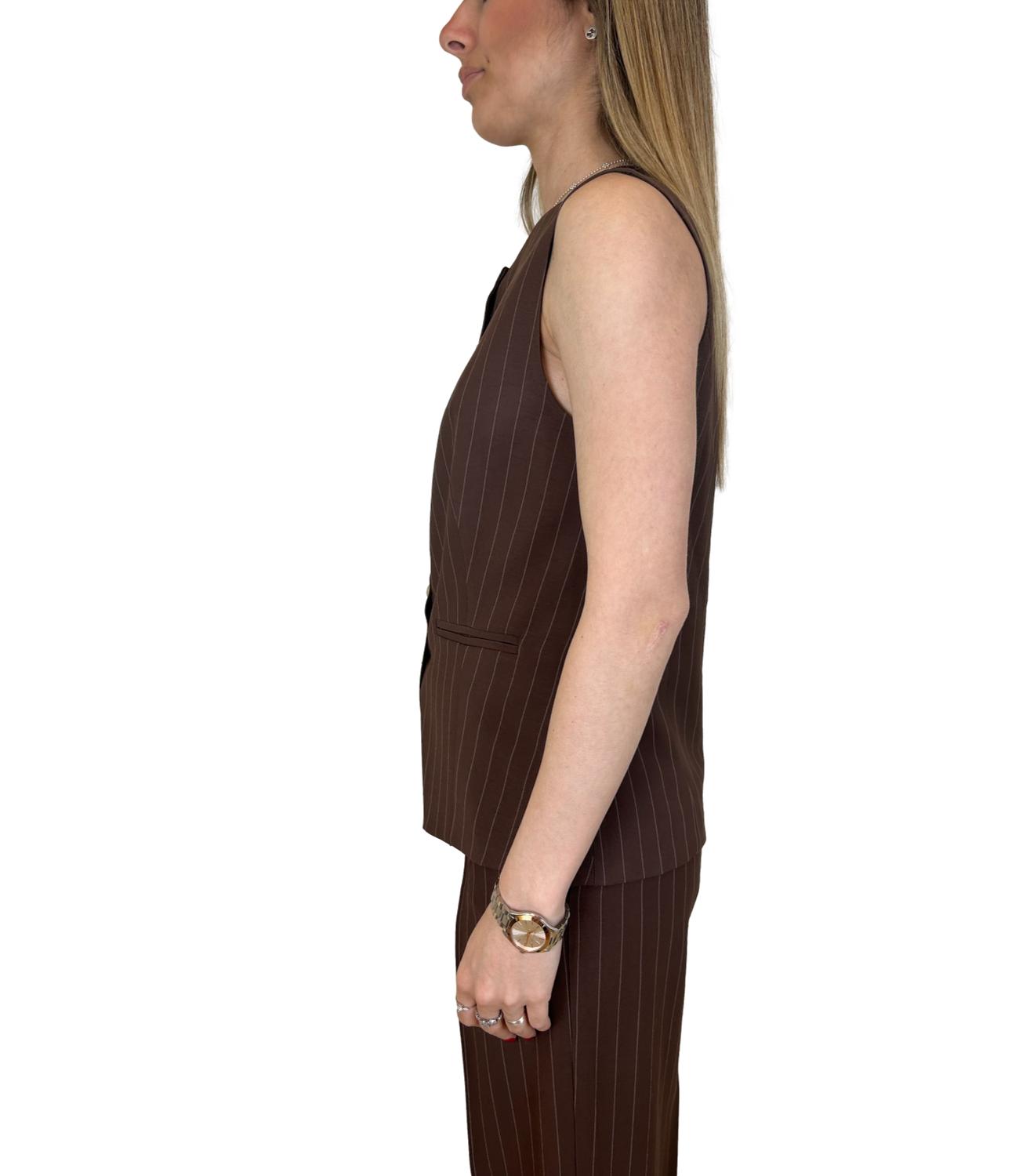 Vicolo Giacca Gilet Moro Gessato Donna