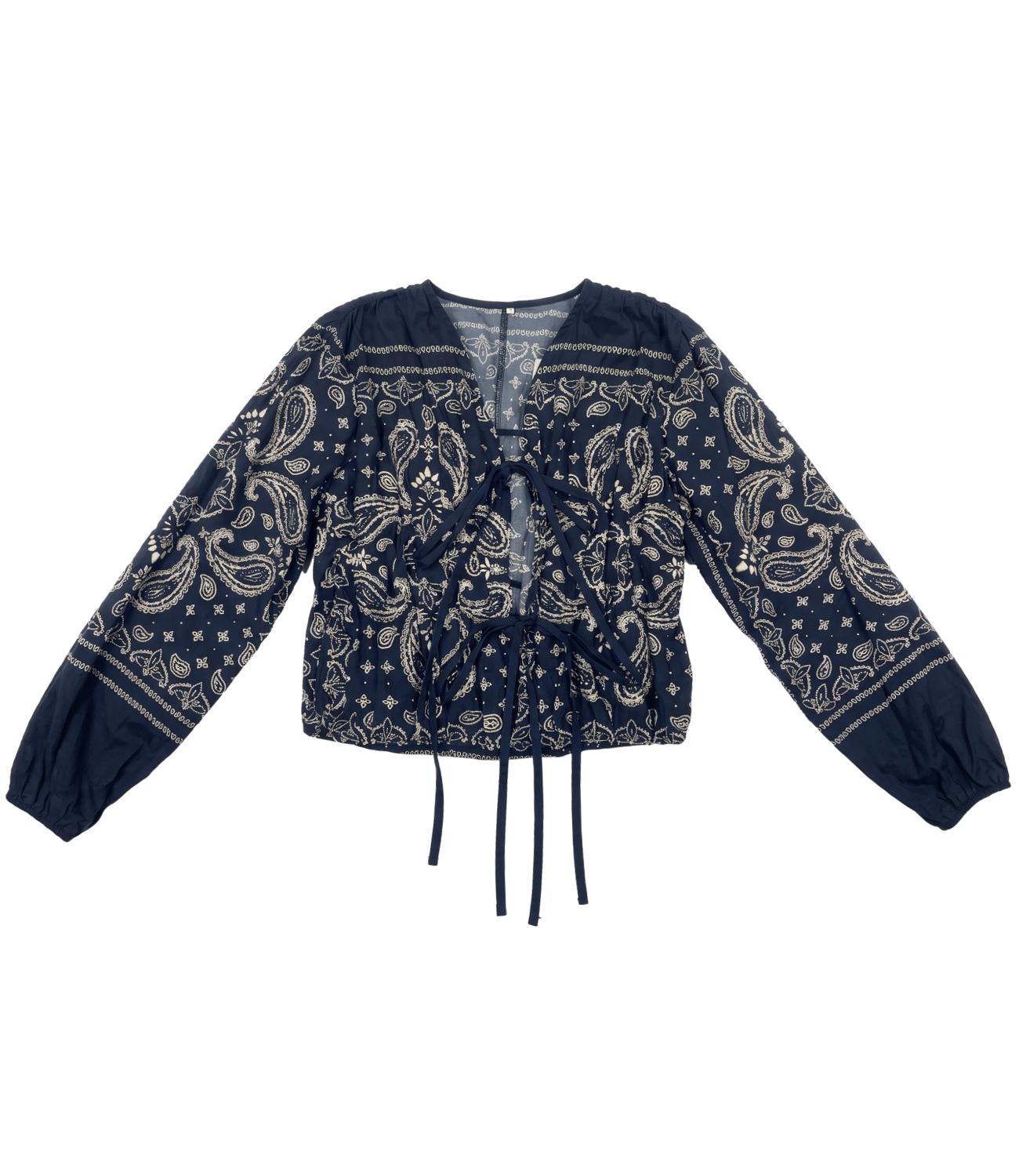 Vicolo Top Bandana Blu Donna