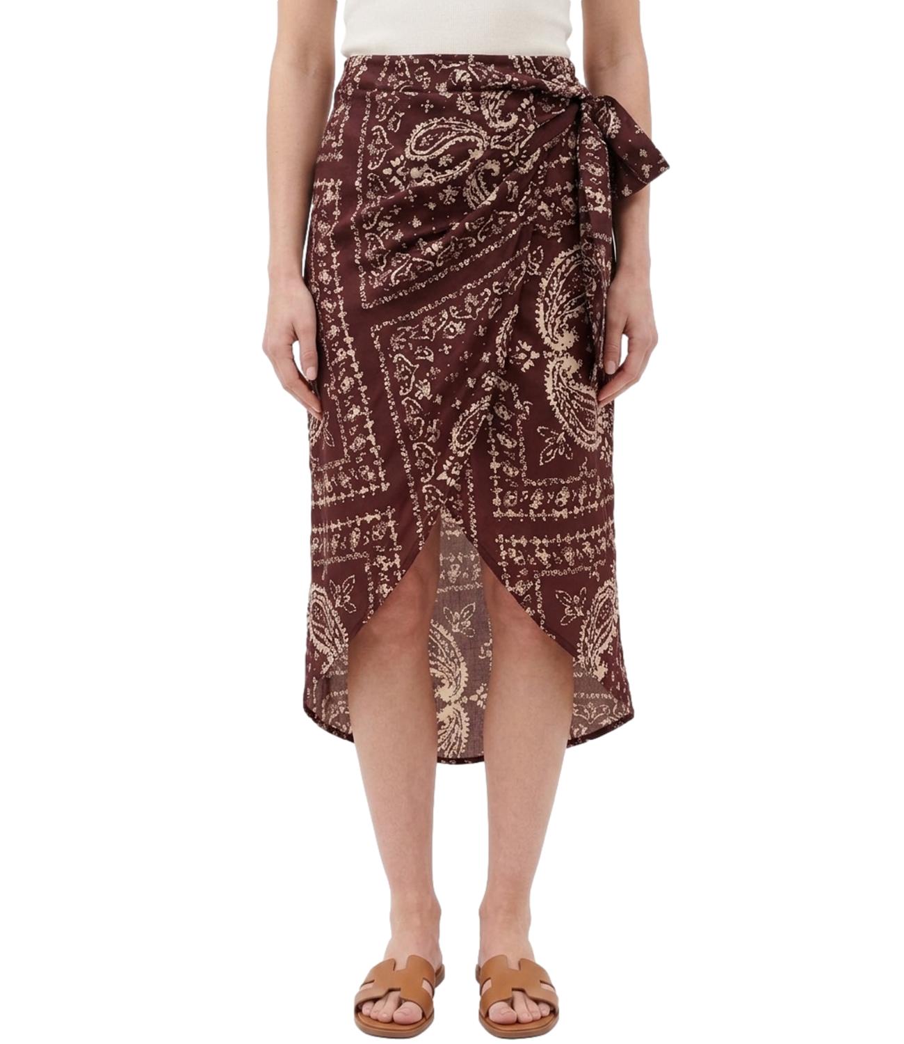 Vicolo Gonna Bandana Bordeaux Donna