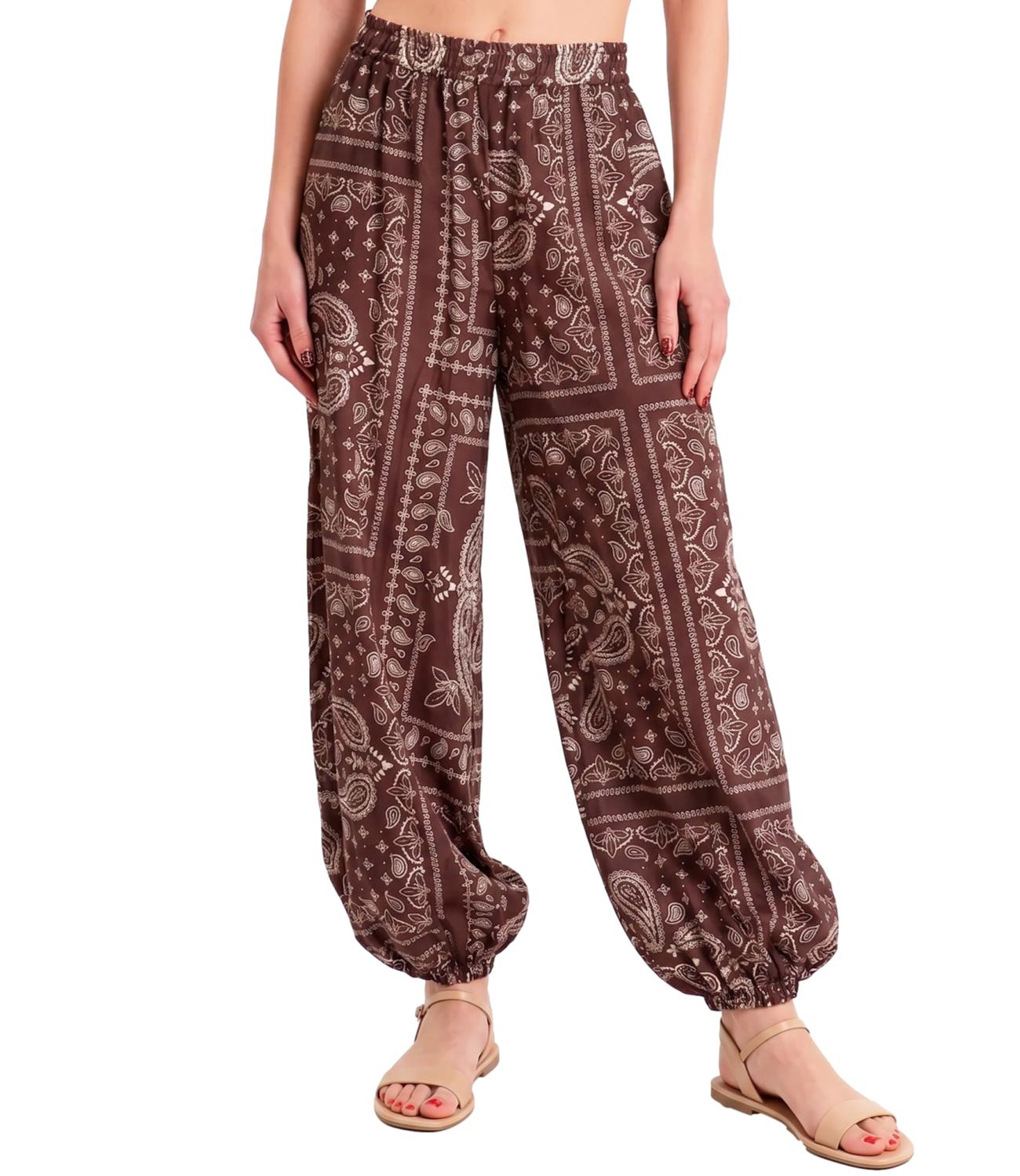 Vicolo Pantalone Bandana Bordeaux Donna