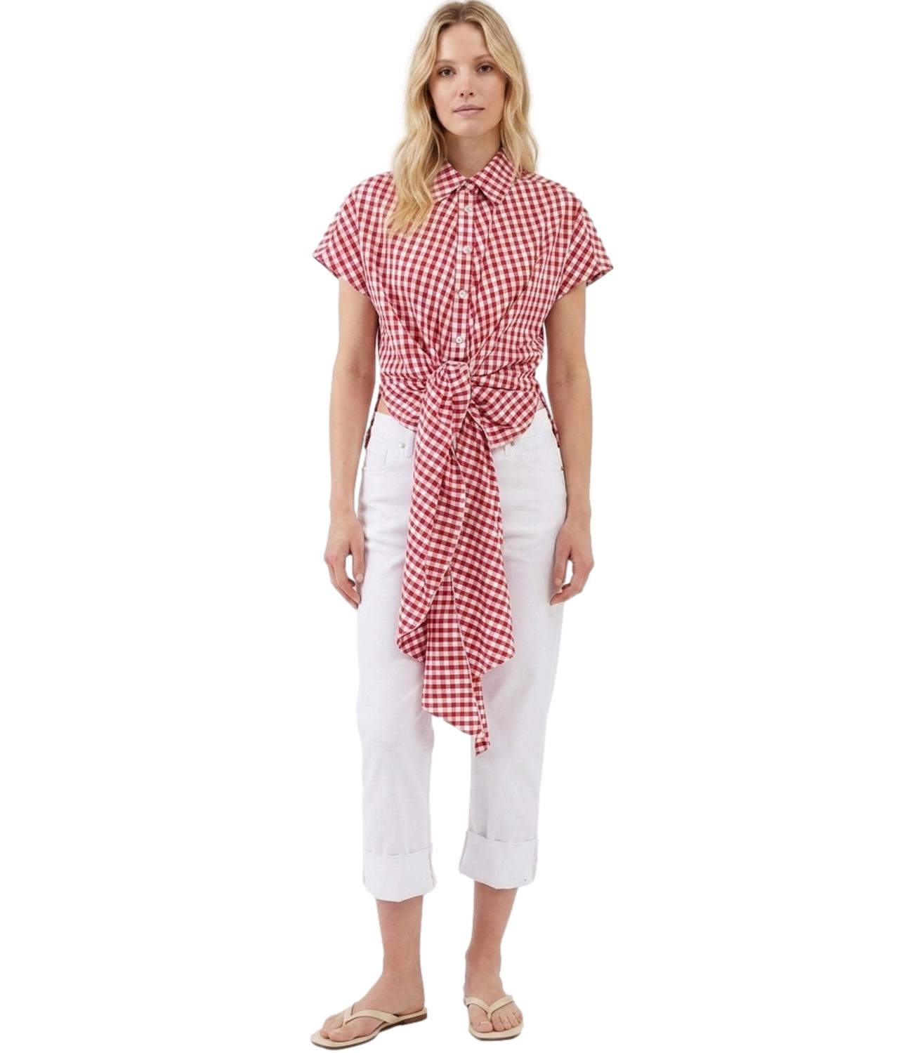 Vicolo Top Bianco/rosso da Donna